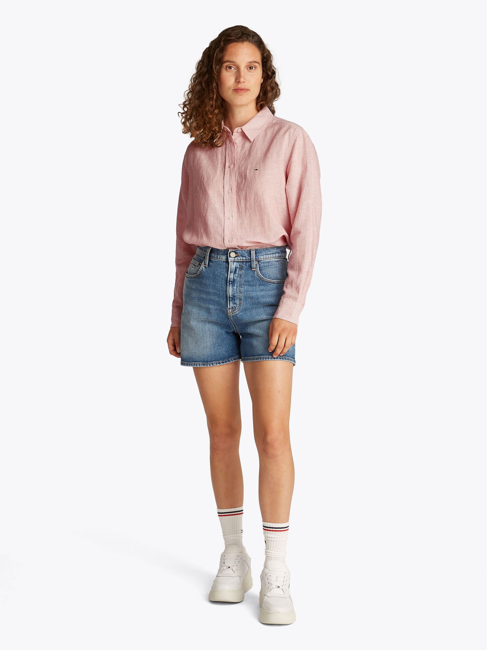 Tommy Jeans |  Tommy Jeans Druckbluse  | XS | precious pink/stripe