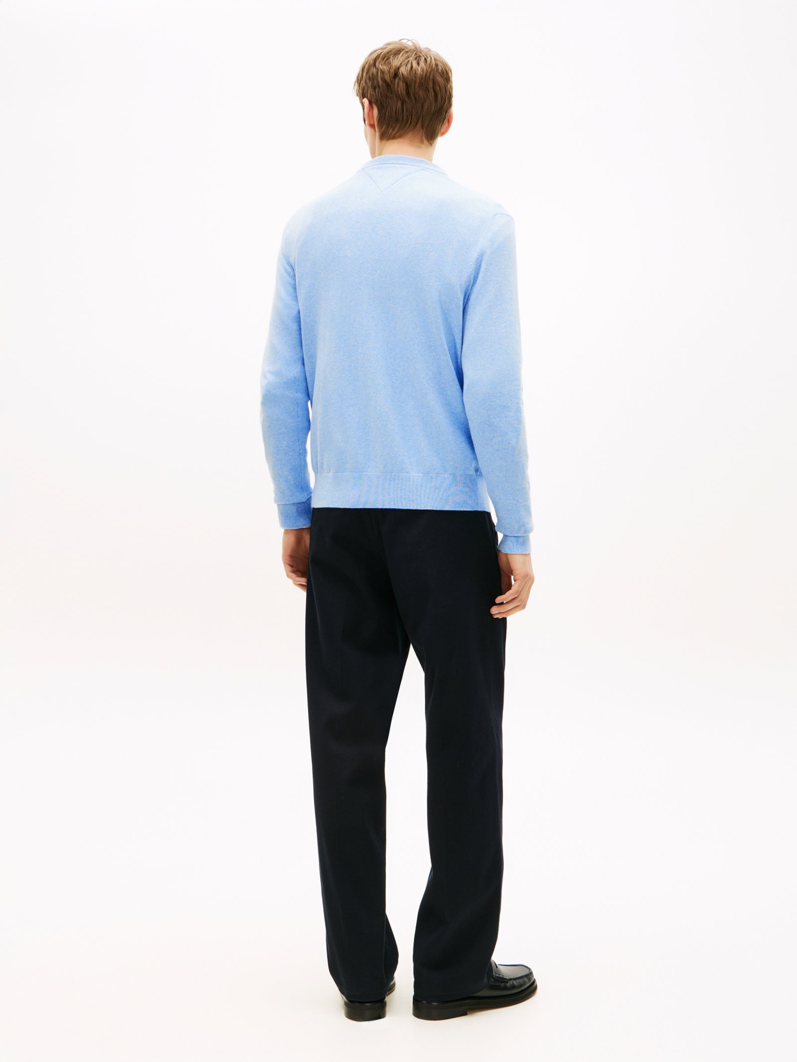 PIMA ORG CTN CASHMERE CREW NECK, BLUE #8