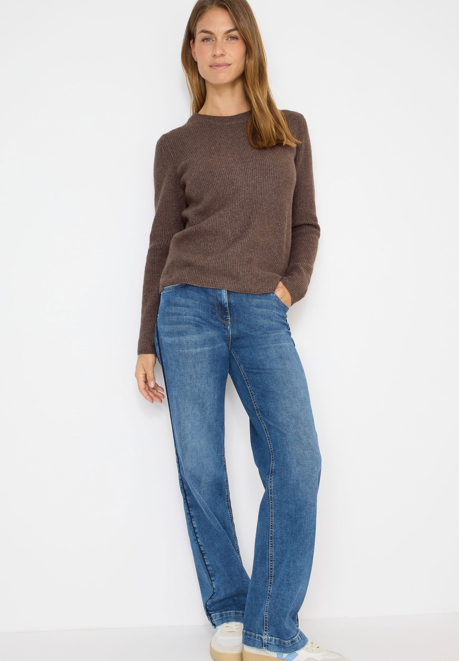  | NOS_Cosy rib-mix sweater, mushroom taupe melange | XL