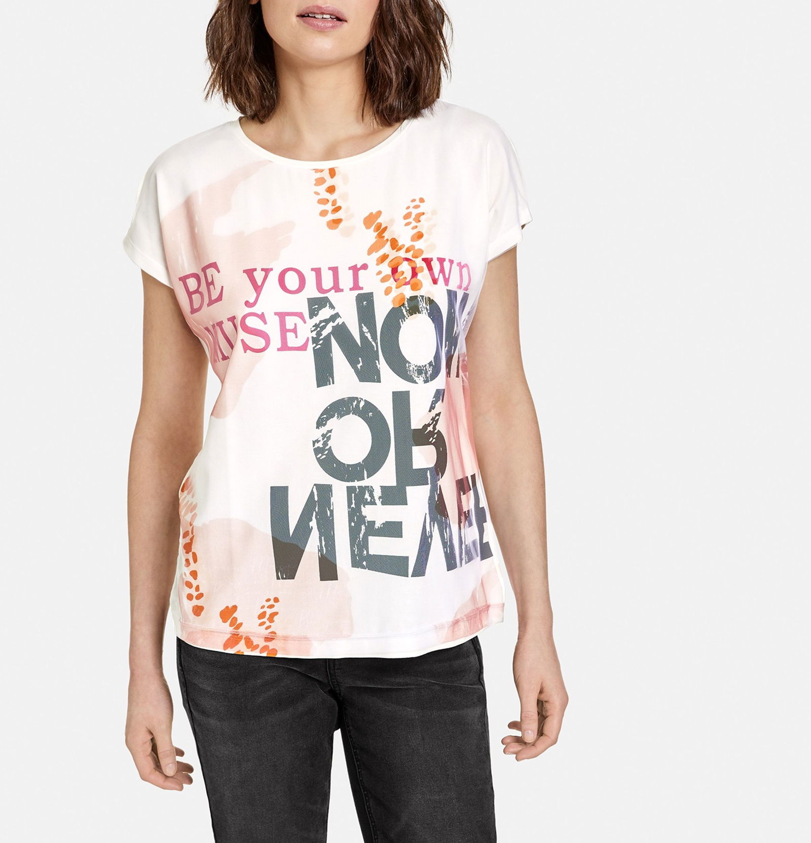 T-Shirt mit Wording-Print