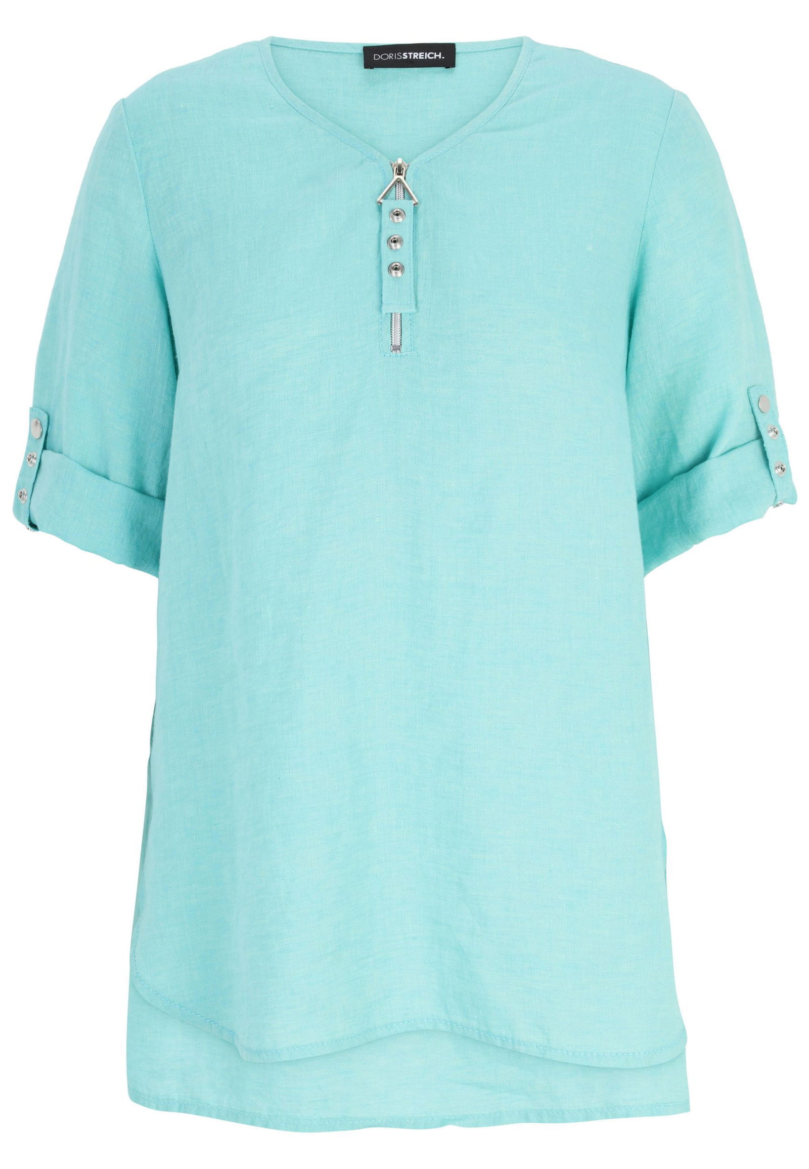 Doris Streich |  Doris Streich Bluse aus Leinen  | 44 | smaragd