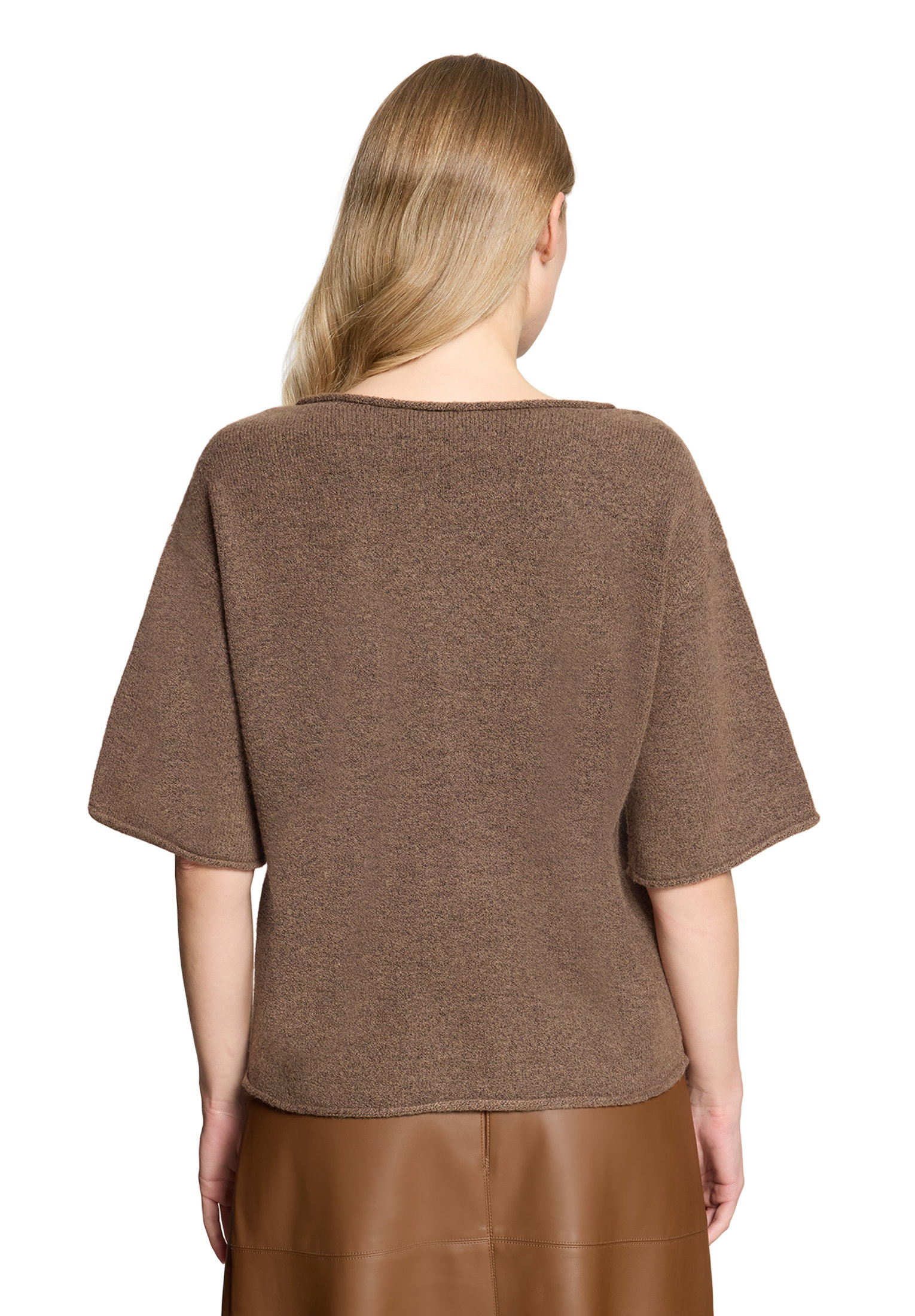 Strickpullover Kurz 1/2 Arm, Dark Coffee #4
