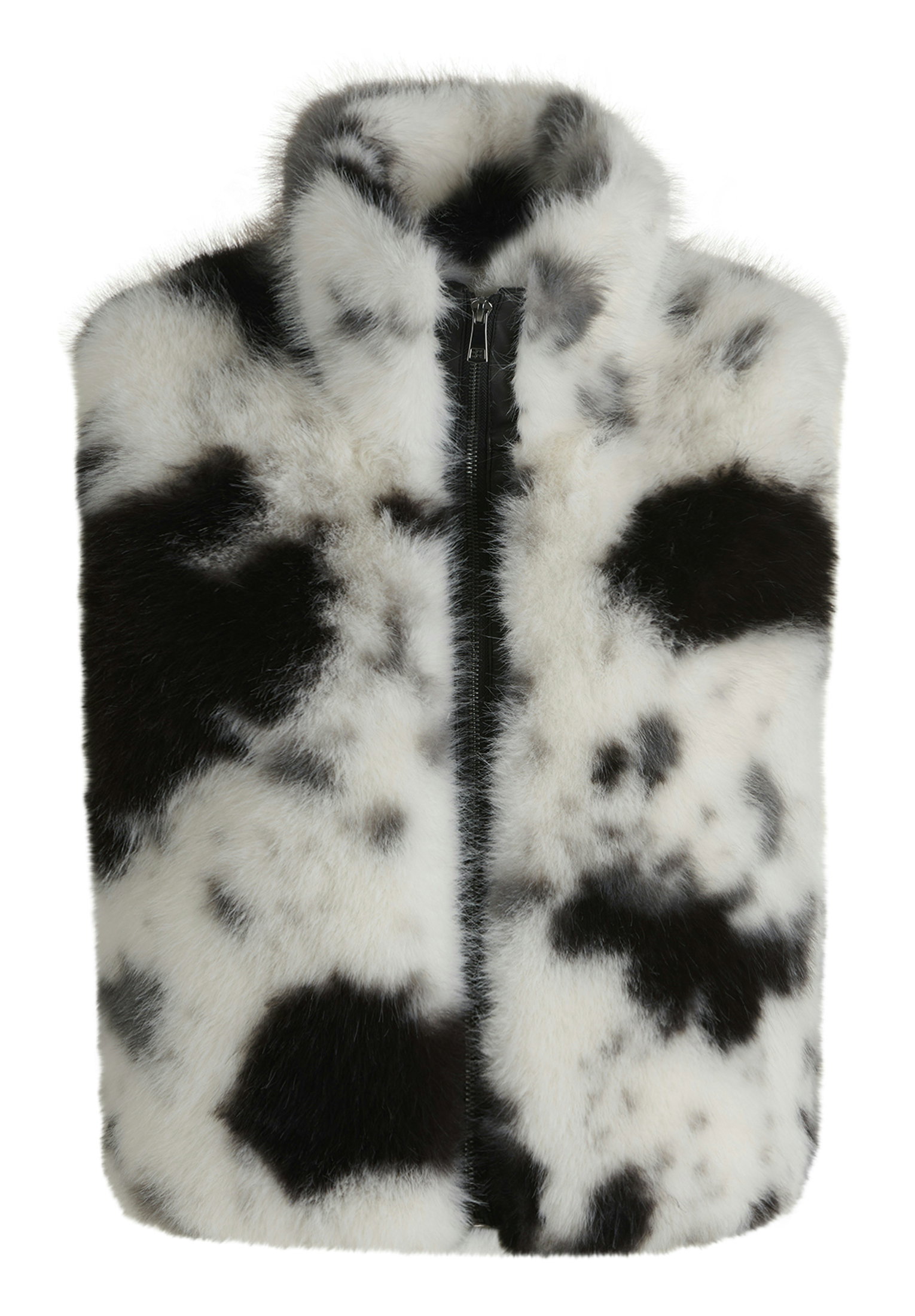 Weste PlUEsch, White/Black #1