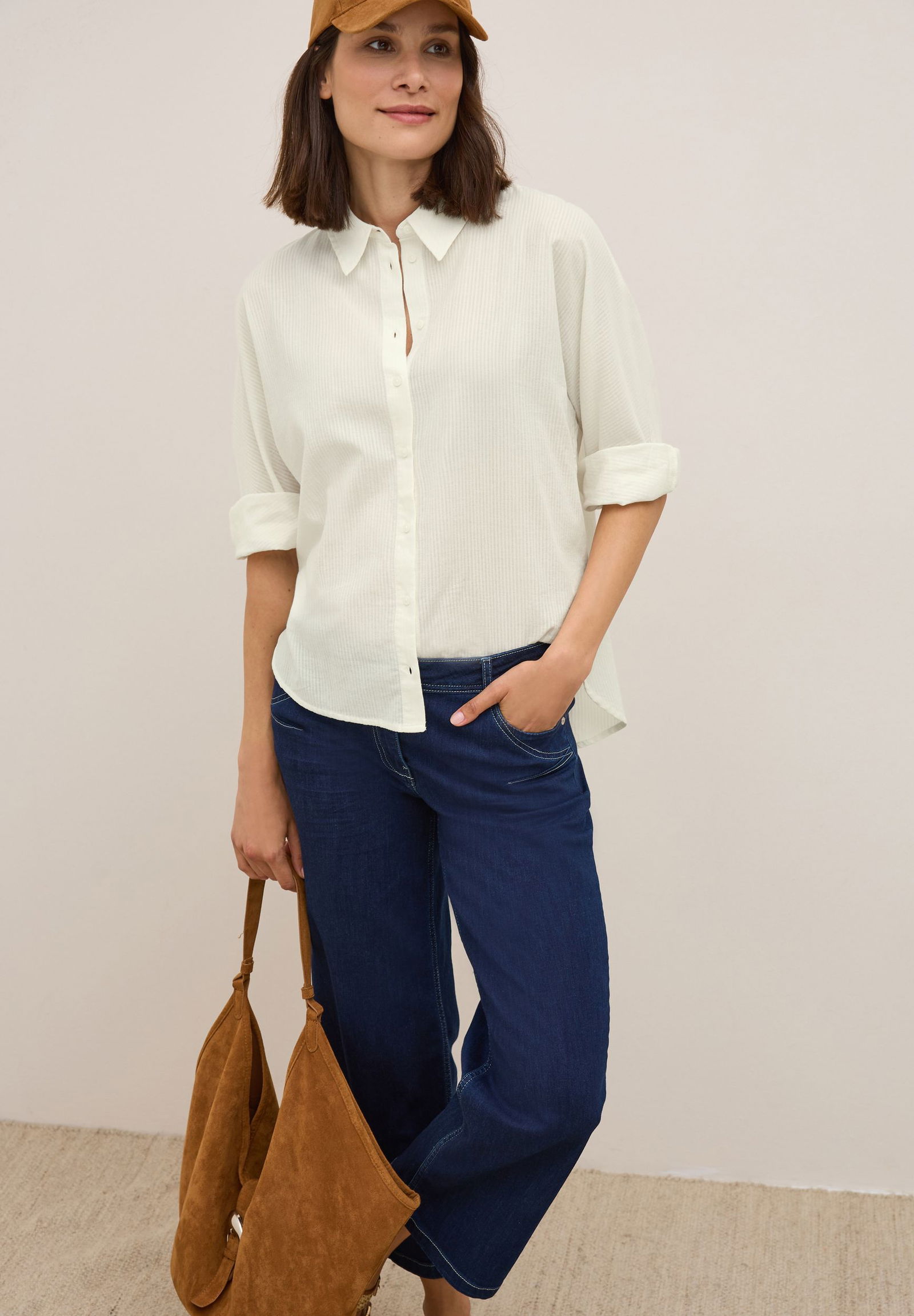 CECIL |  CECIL Druckbluse  | L | vanilla white