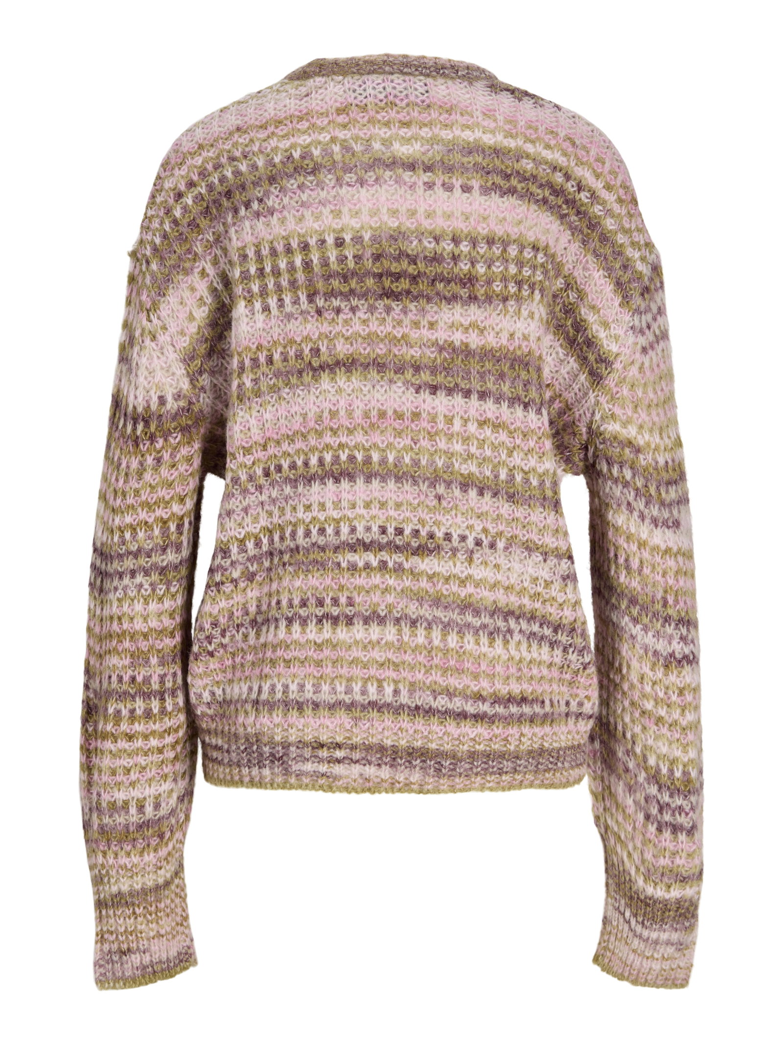 JXSIMONE SPACE DYE CREW NECK KNIT S, Green Moss//multi space dye #3