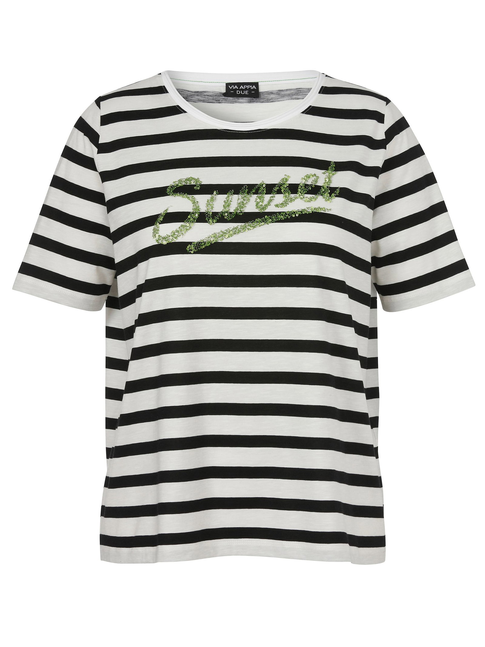 VIA APPIA DUE |  T-Shirt Rundhals 1/2 Arm Druck Motiv | 52 | schwarz multicolor