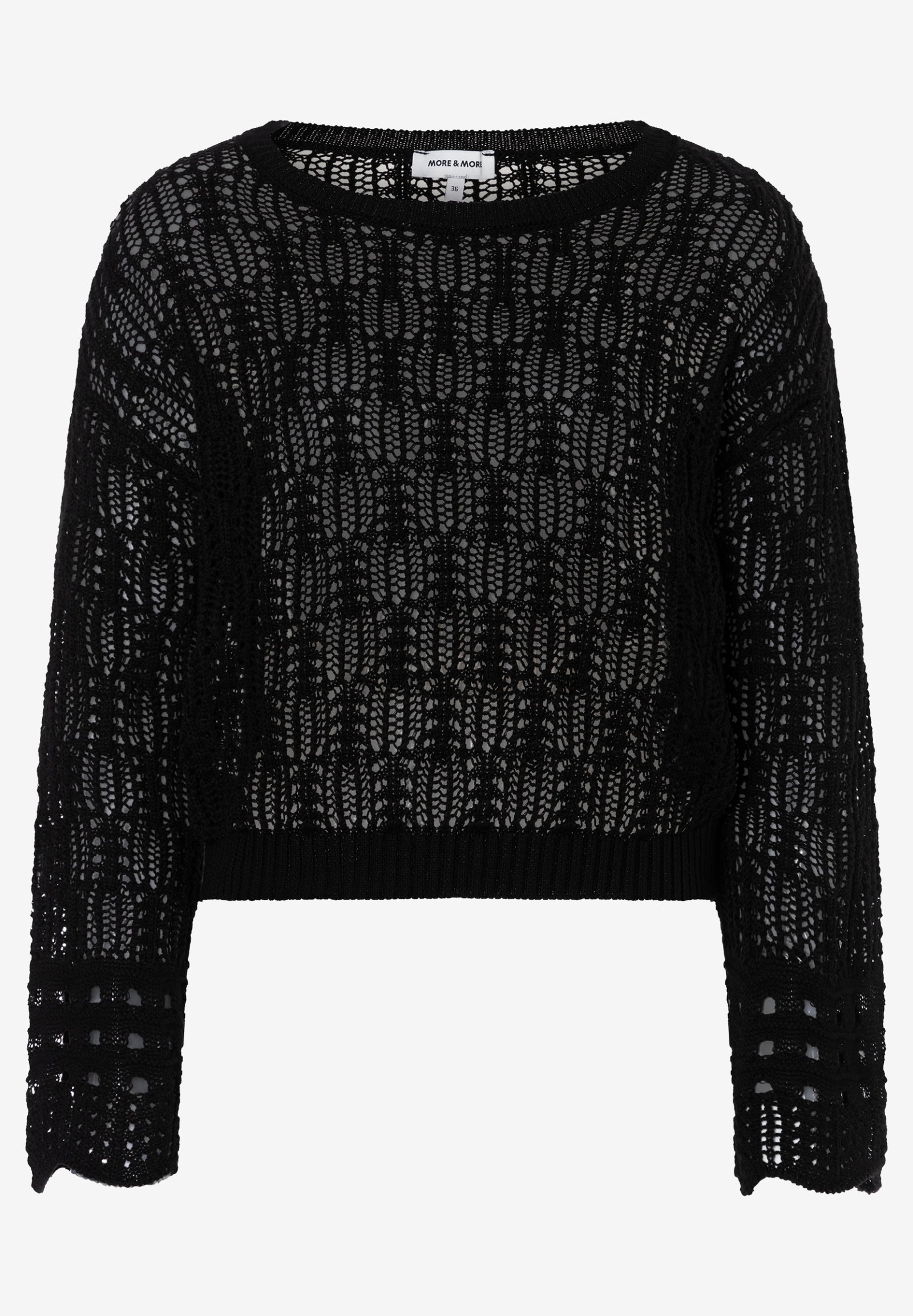 Ajour Pullover, black #1