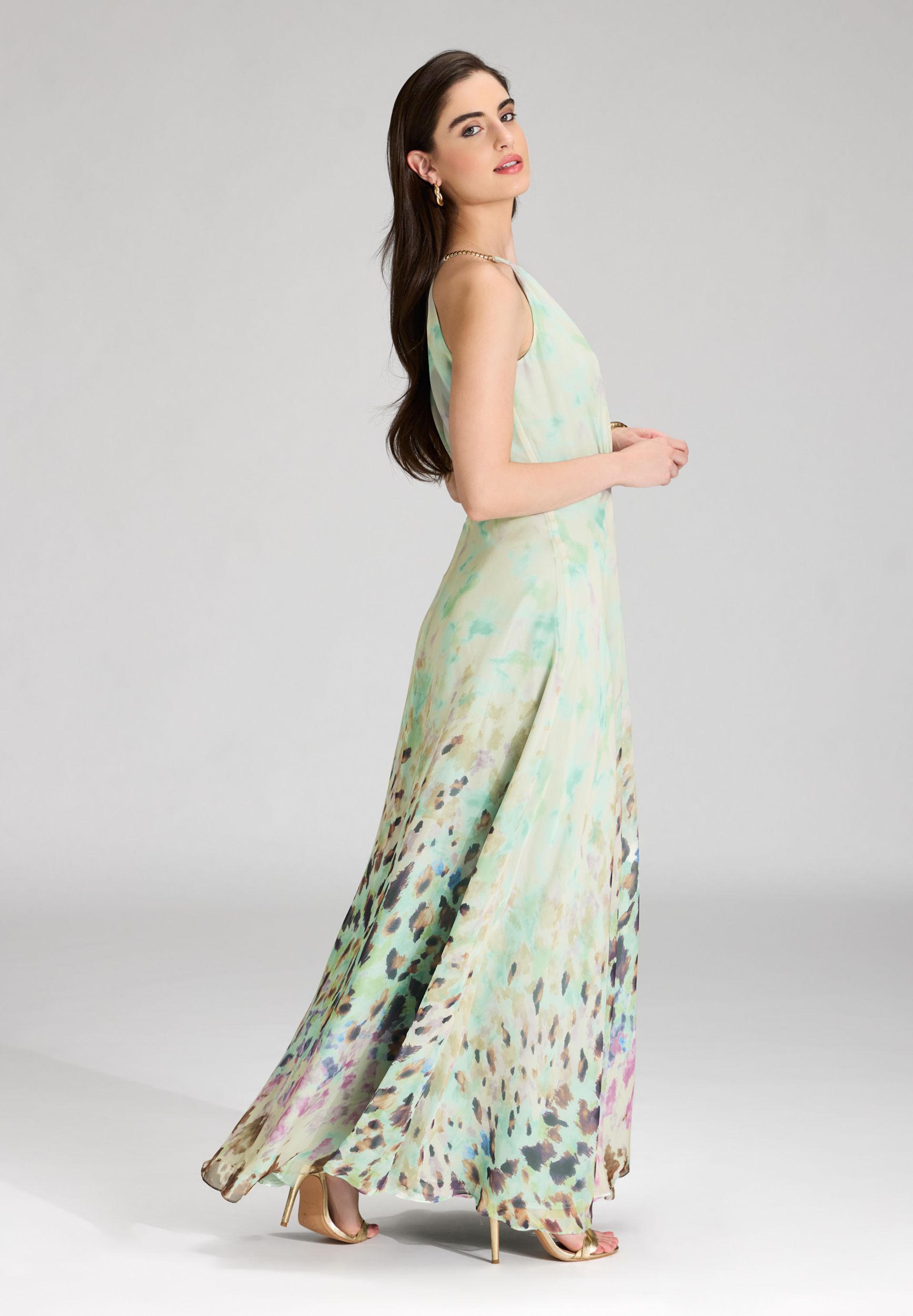 SWING |  SWING Langes Kleid  | 42 | pistachio green / multi