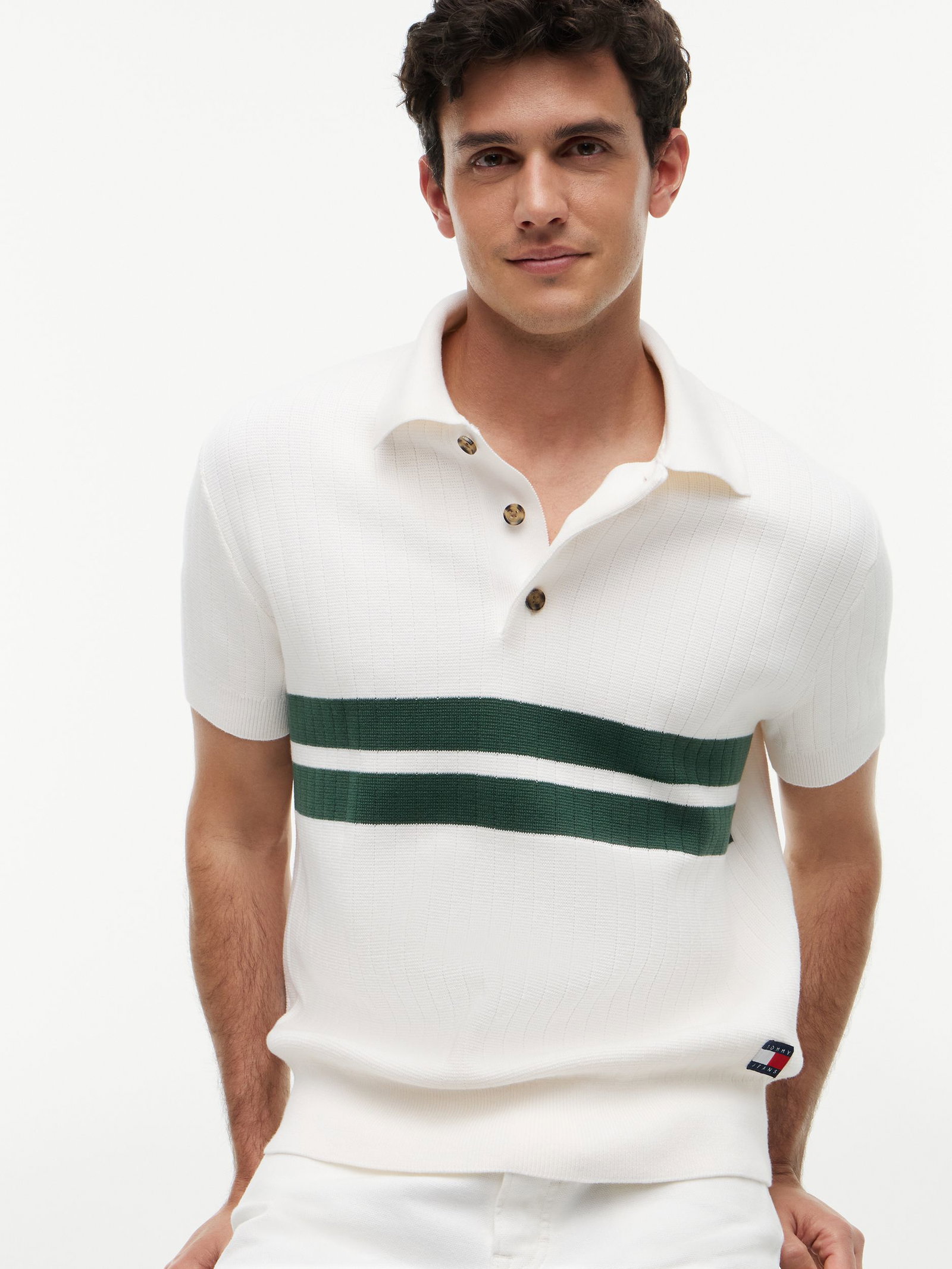 Tommy Jeans |  Tommy Jeans Poloshirt  | L | ancient white