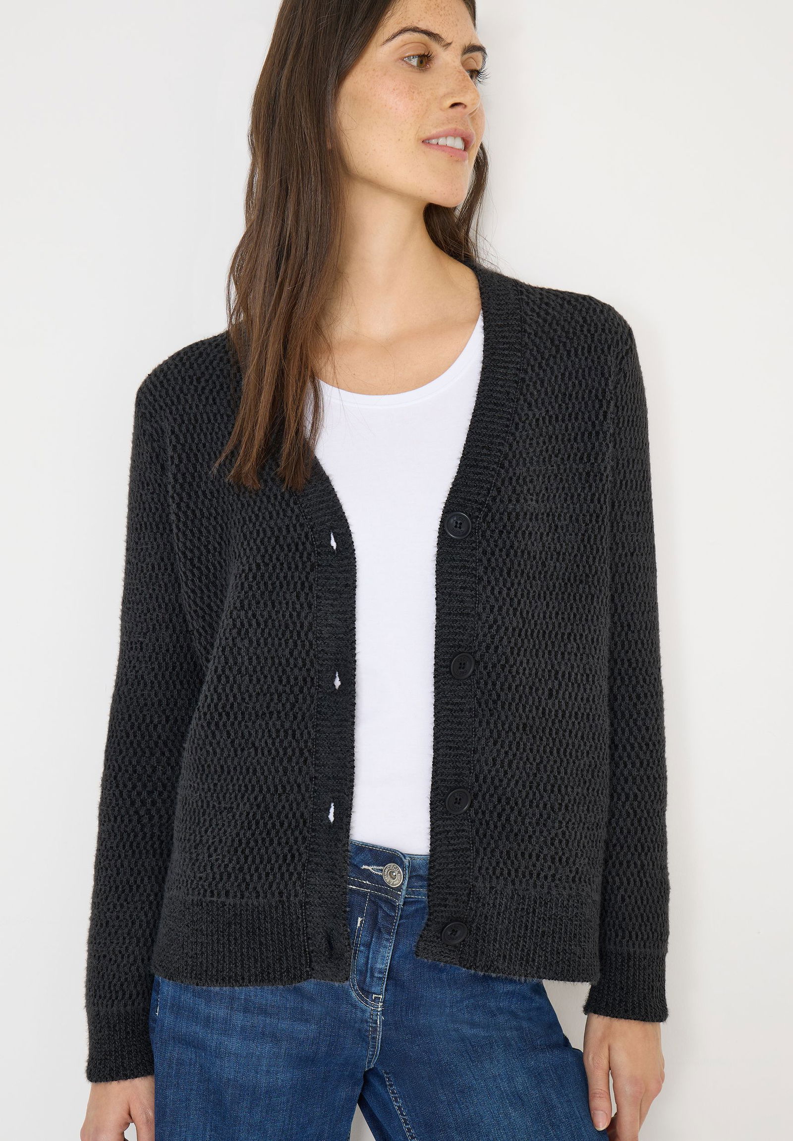 CECIL |  CECIL Strickjacke | Cardigan  | XL | black