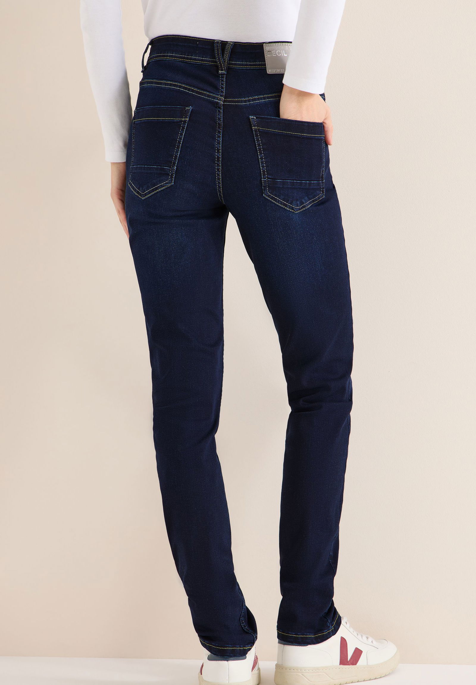 CECIL |  CECIL Slim Jeans  | 30/30 | dark blue wash