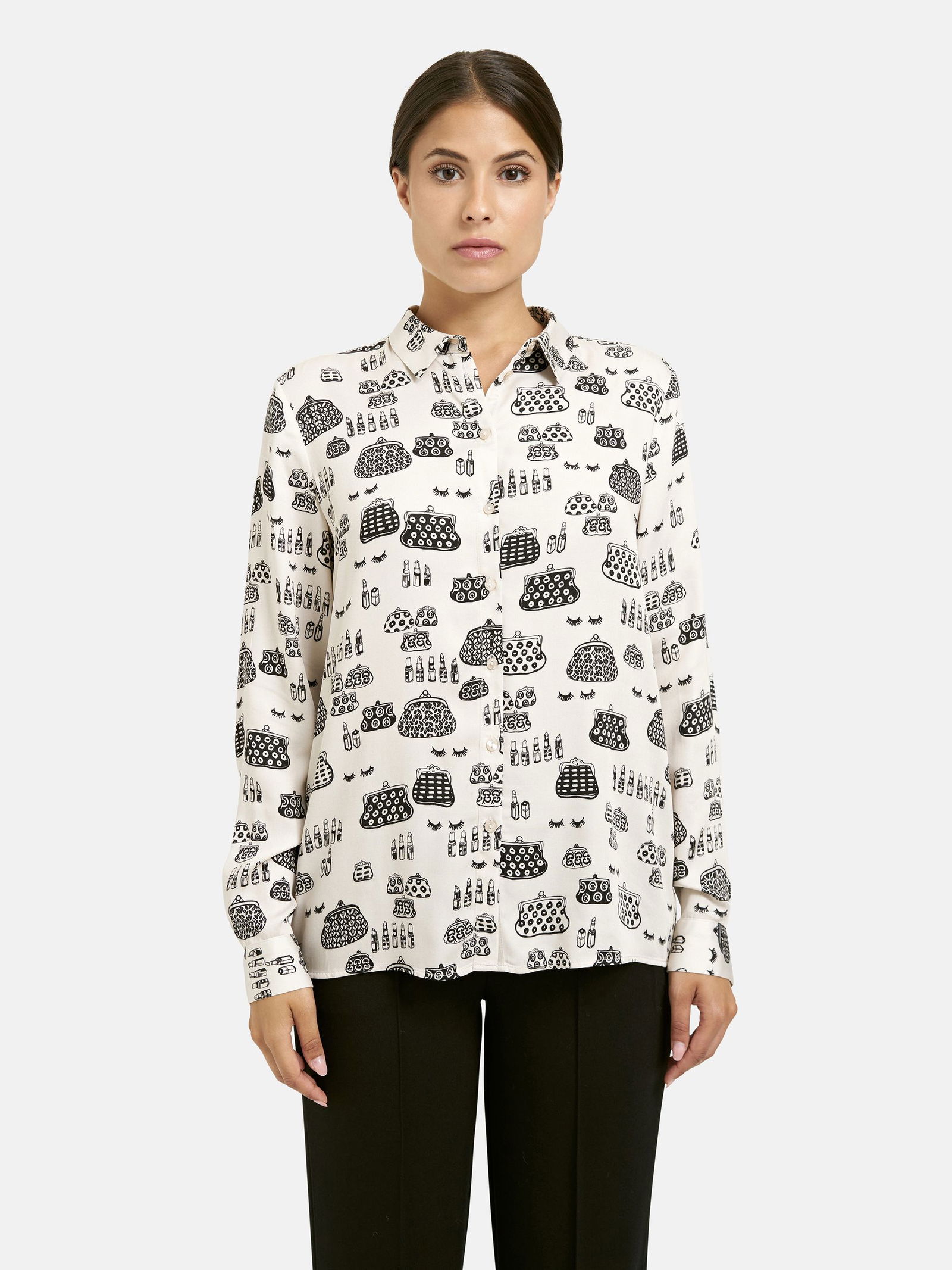  | shirt blouse 1/1 sleeve | 40 | cream print