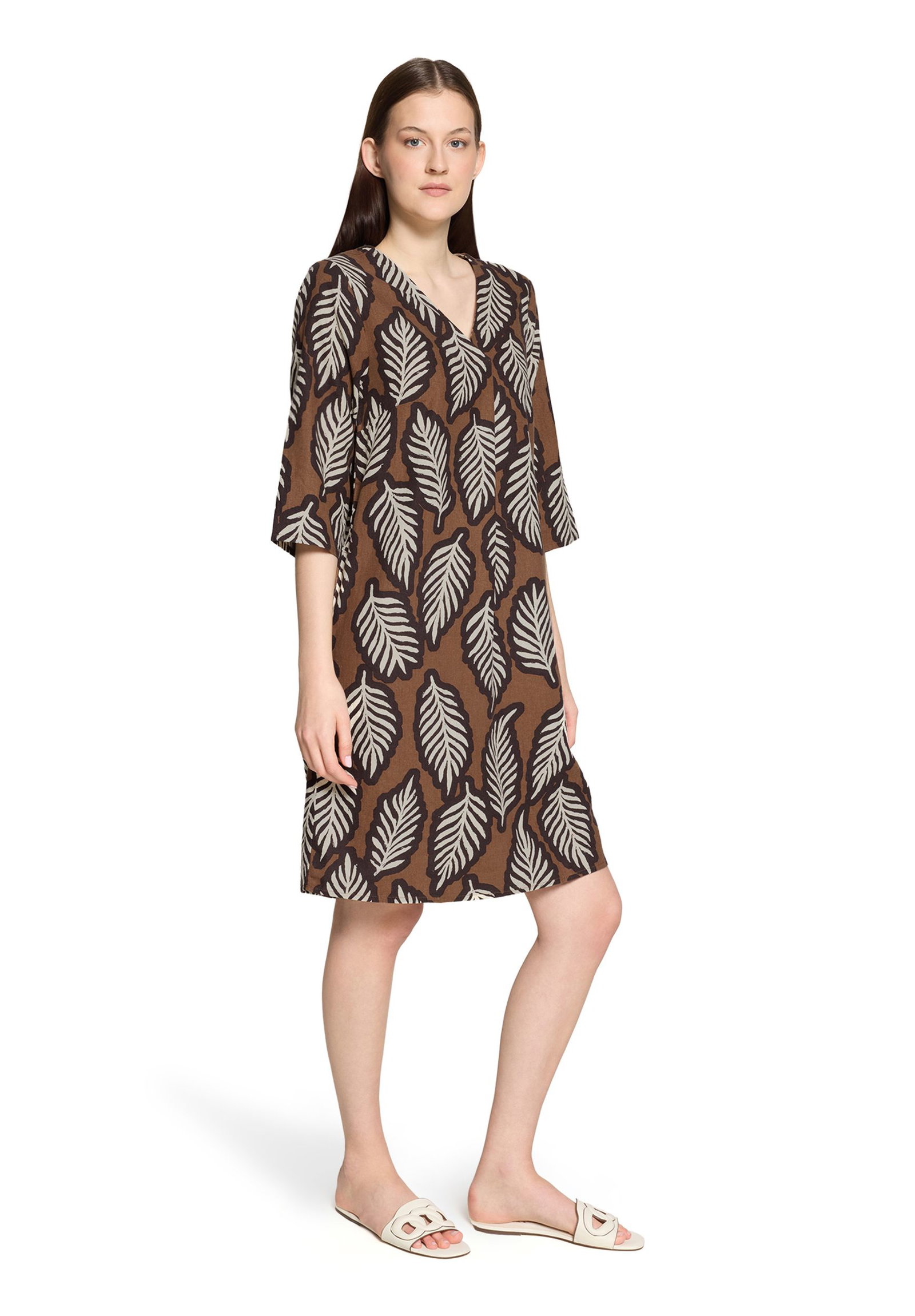 c6b93cc143f7f90ab947d22ef33b88ca Cartoon | Cartoon Freizeitkleid | 36 | weiß/braun