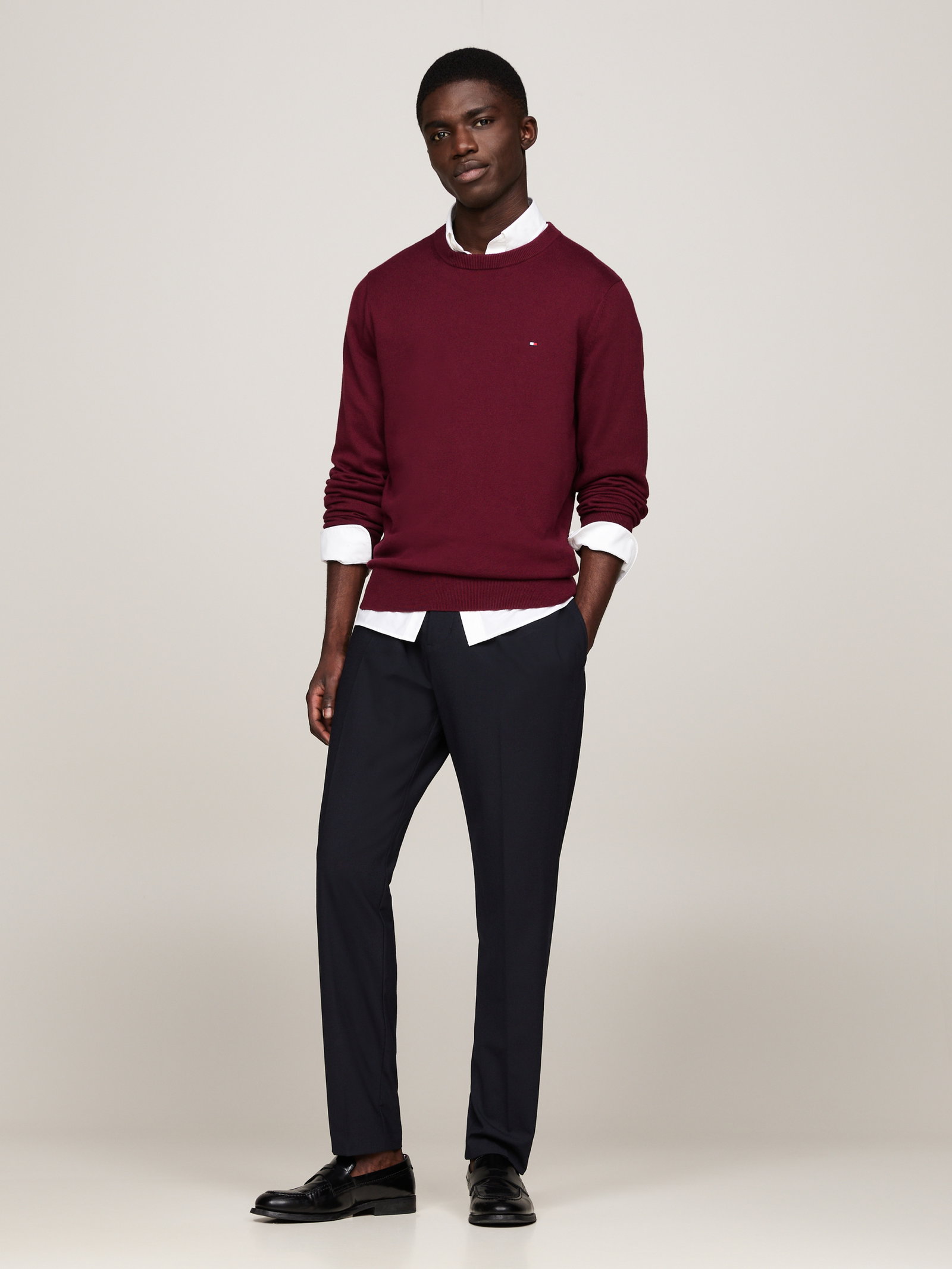 PIMA ORG CTN CASHMERE CREW NECK, PURPLE #1