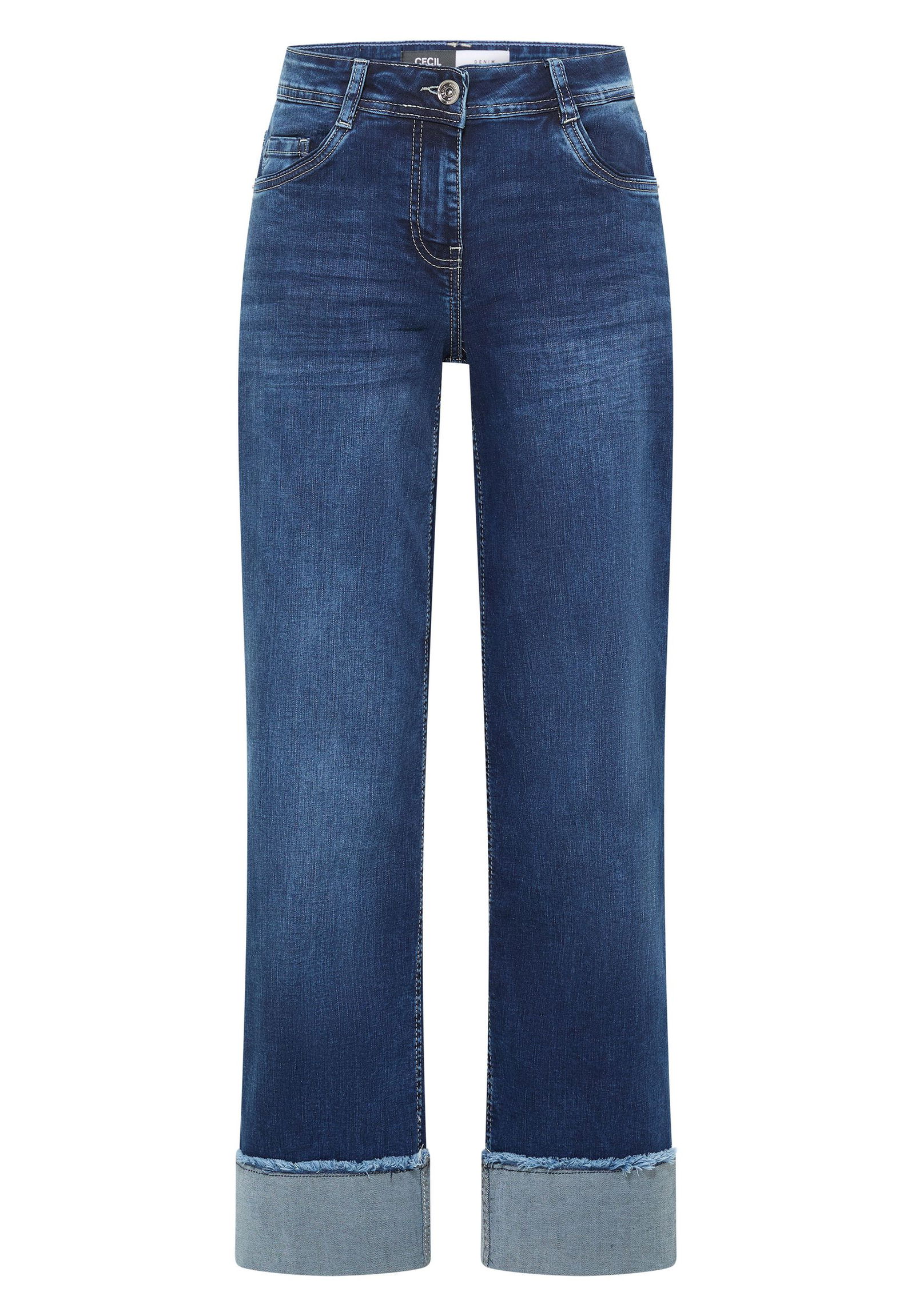 CECIL |  CECIL Schlaghose  | 28/30 | mid blue used wash