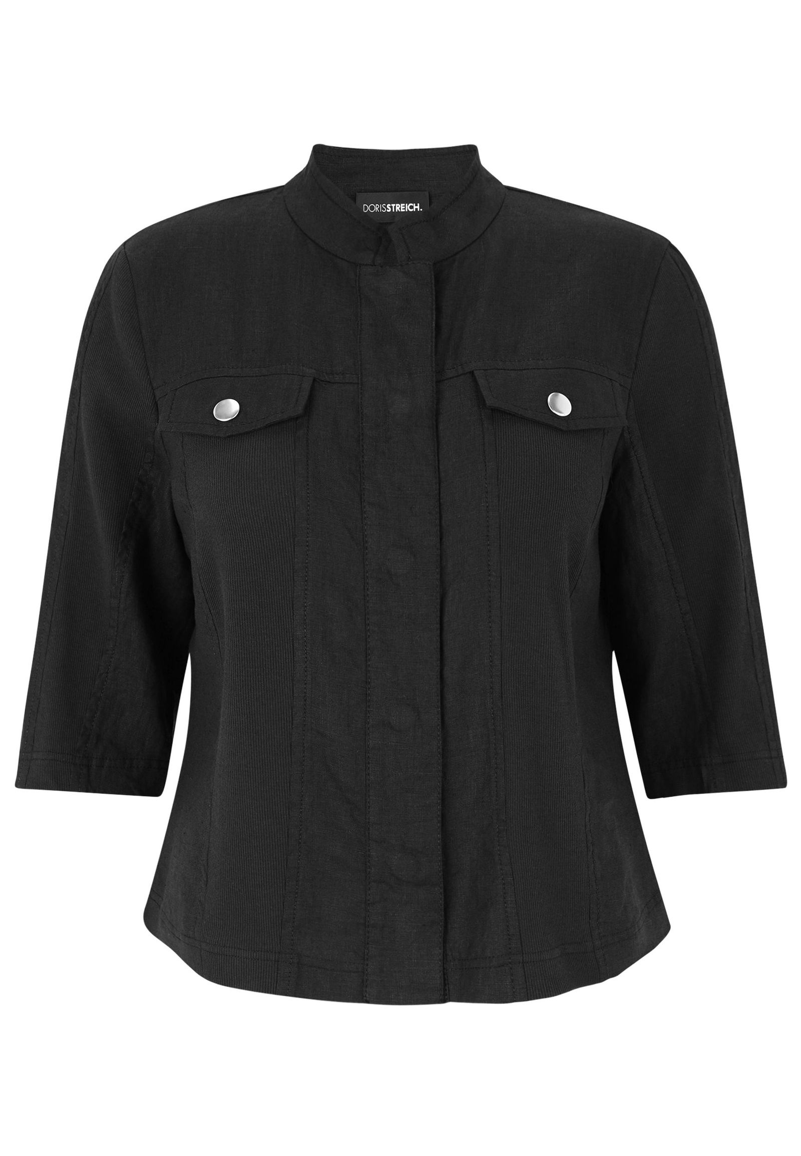 |  Jacke gewebt, Schwarz | 48 | schwarz