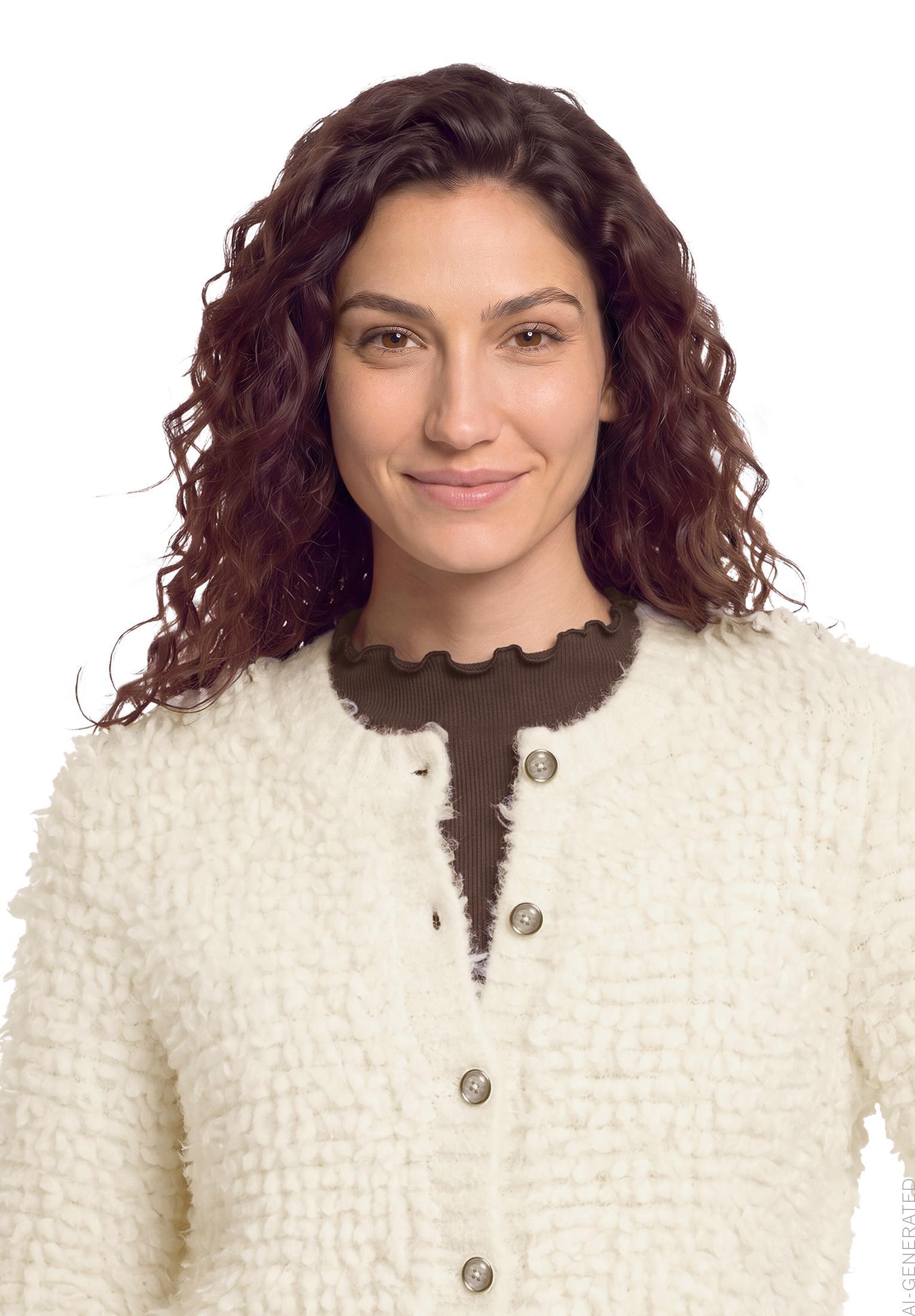 Strickjacke Kurz 1/1 Arm, Eggnog #6