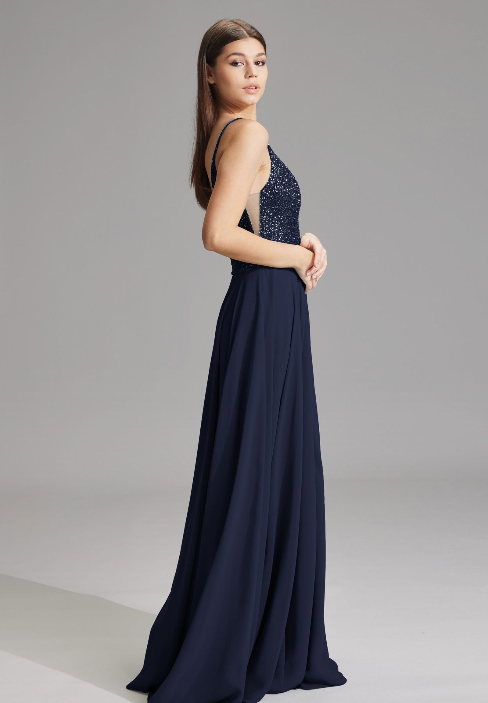 Hey Kyla Abendkleid aus Materialmix