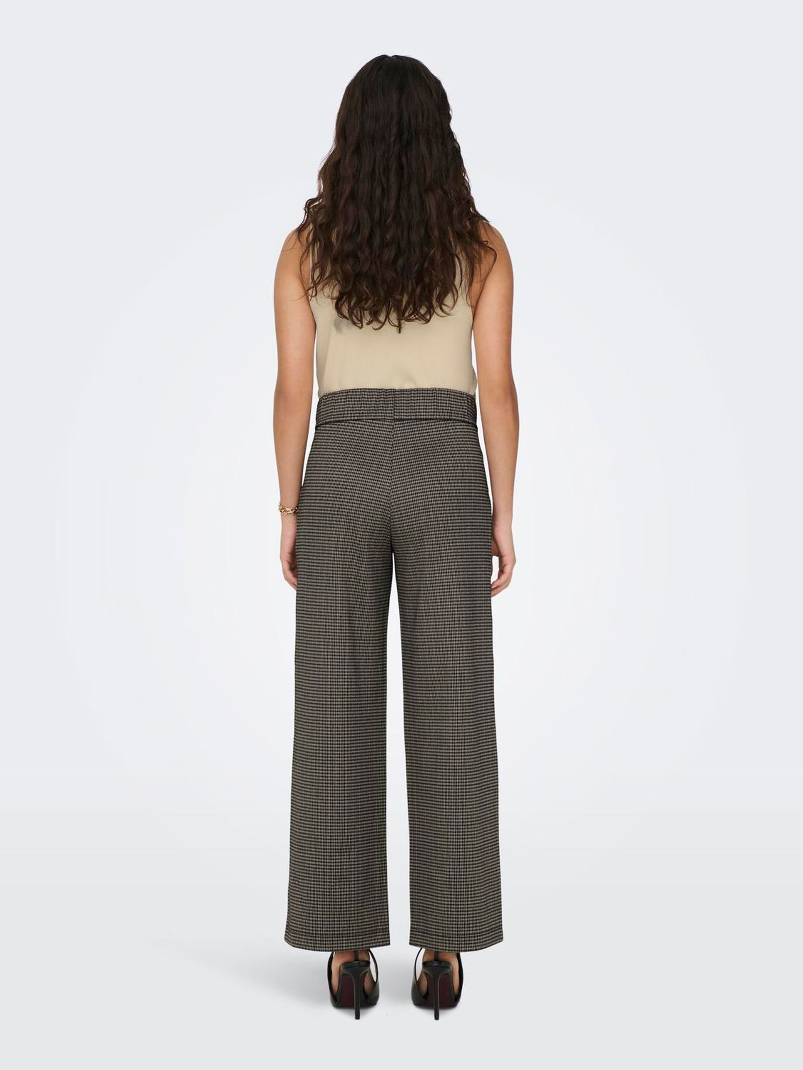 JDY | JDYGEGGO MIA LONG CHECK PANT JRS NOOS | XS/32 | cobblestone