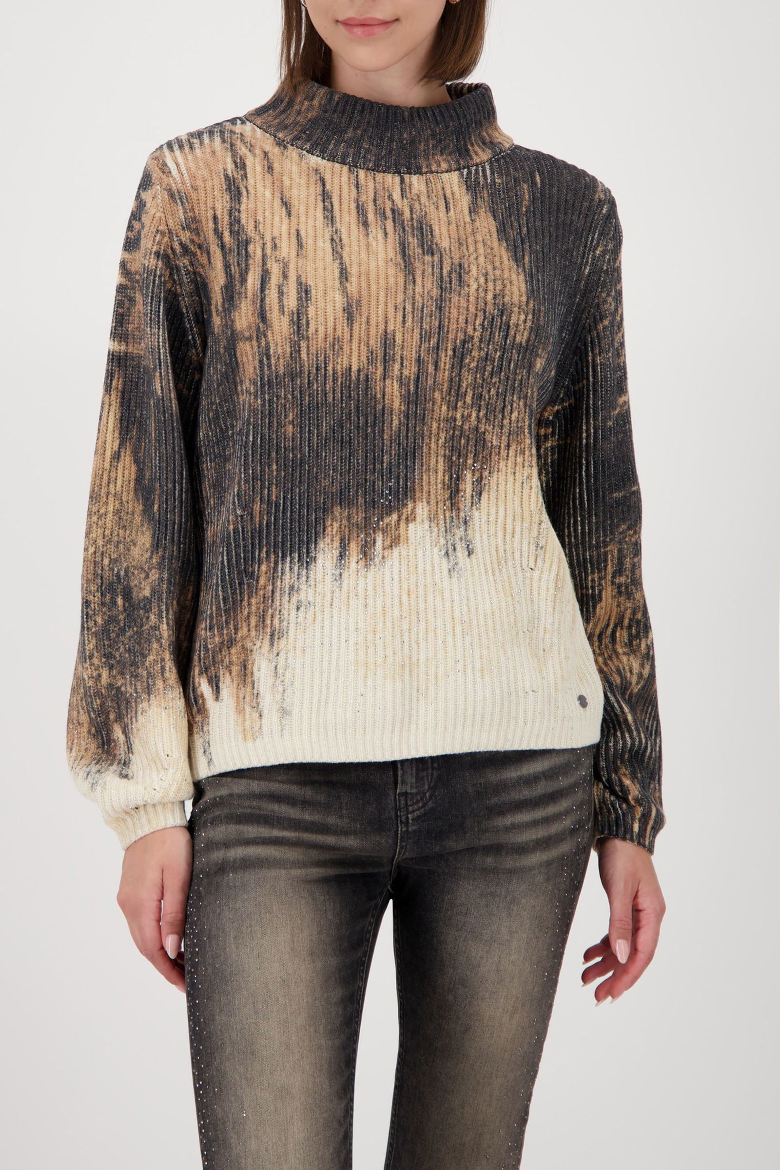 f9a299412a0956aa3ae40a9d62d1edd5 Monari | Pullover, whisky gemustert | 36
