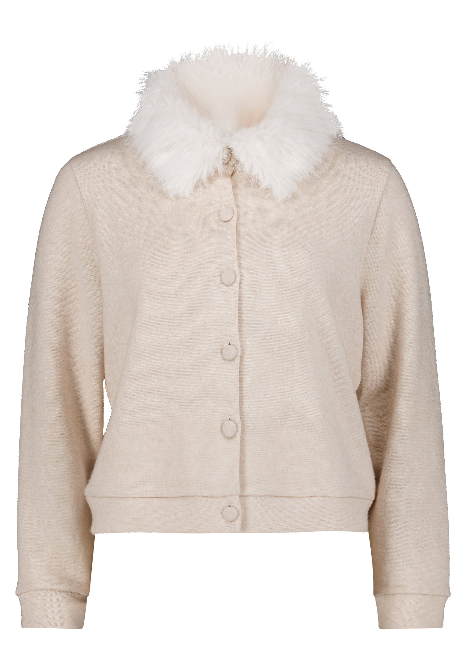 Shirt Jacke Kurz 1/1 Arm, Light Beige Melange #1