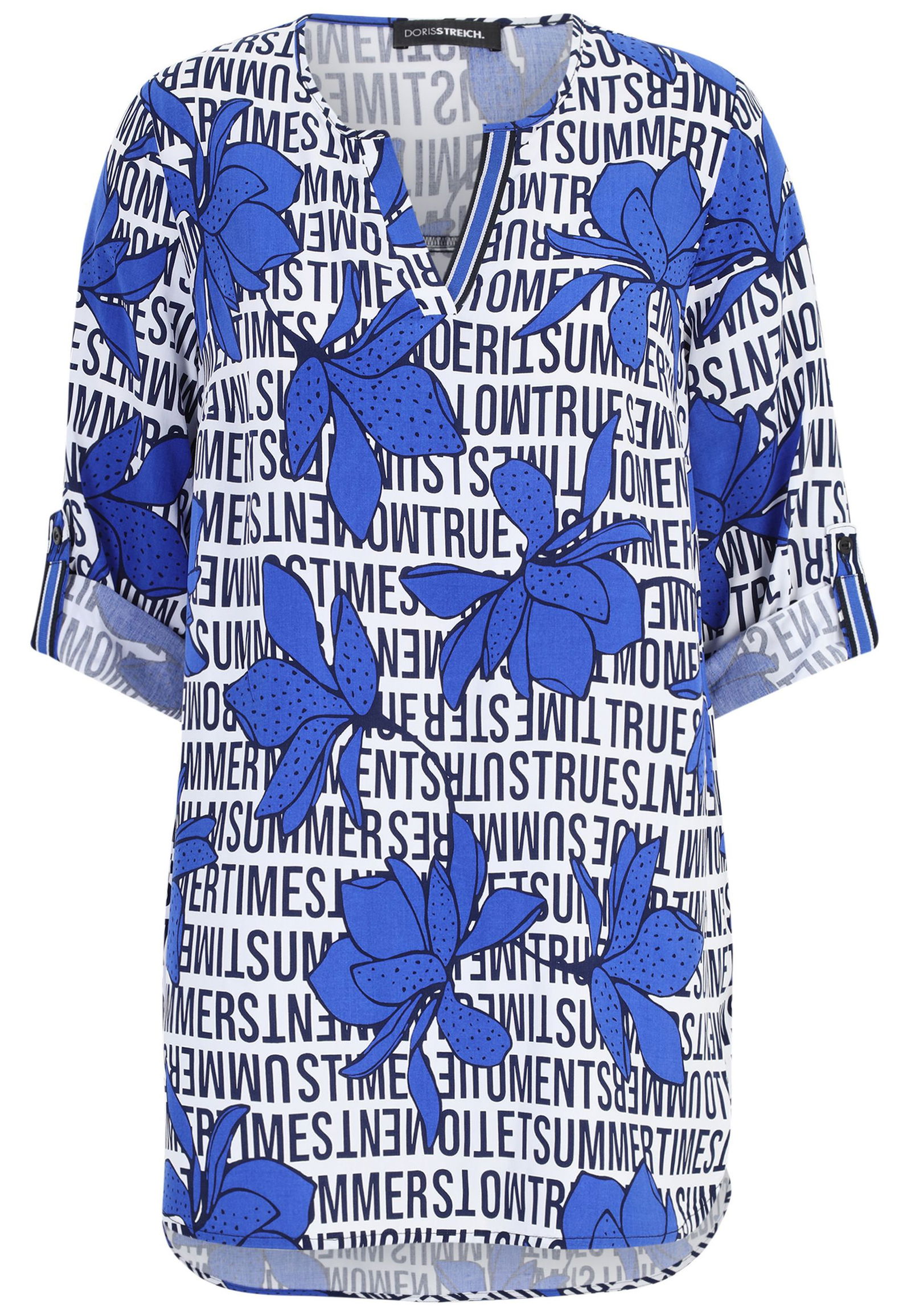5cdbdd230daaeba2e1e971d111e49922 Doris Streich | Doris Streich Druckbluse | 46 | kobalt