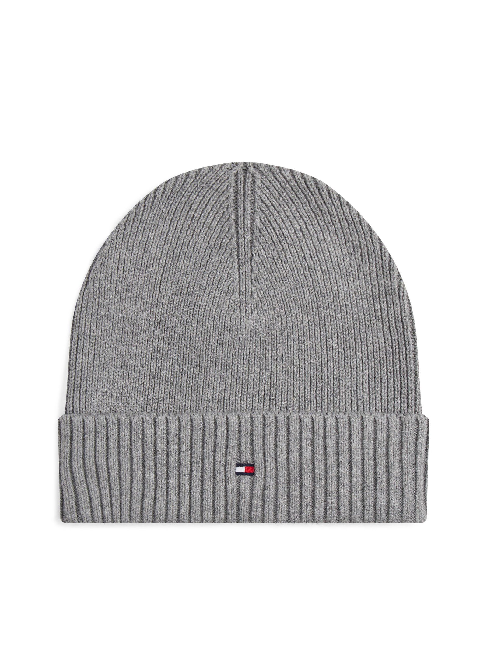 Tommy Hilfiger | Tommy Hilfiger Flag Cotton Beanie | OS | light grey htr