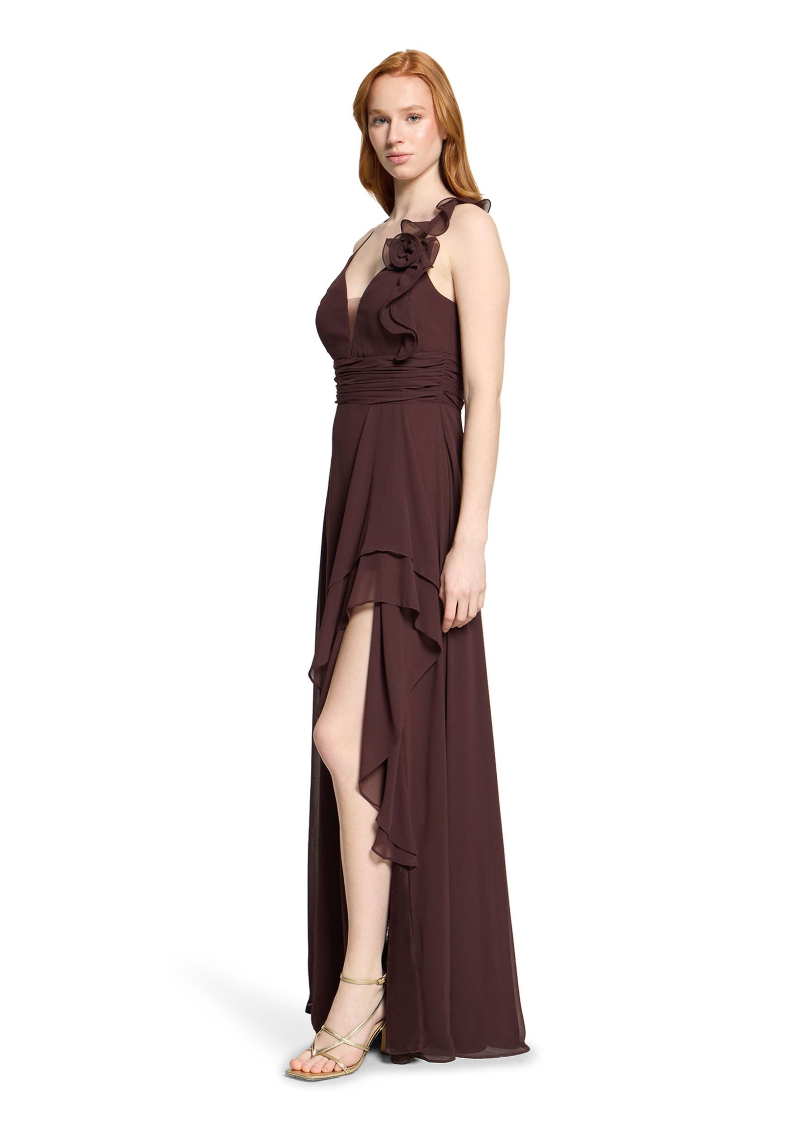 VM by Vera Mont |  VM by Vera Mont Langes Kleid  | 34 | dark maroon