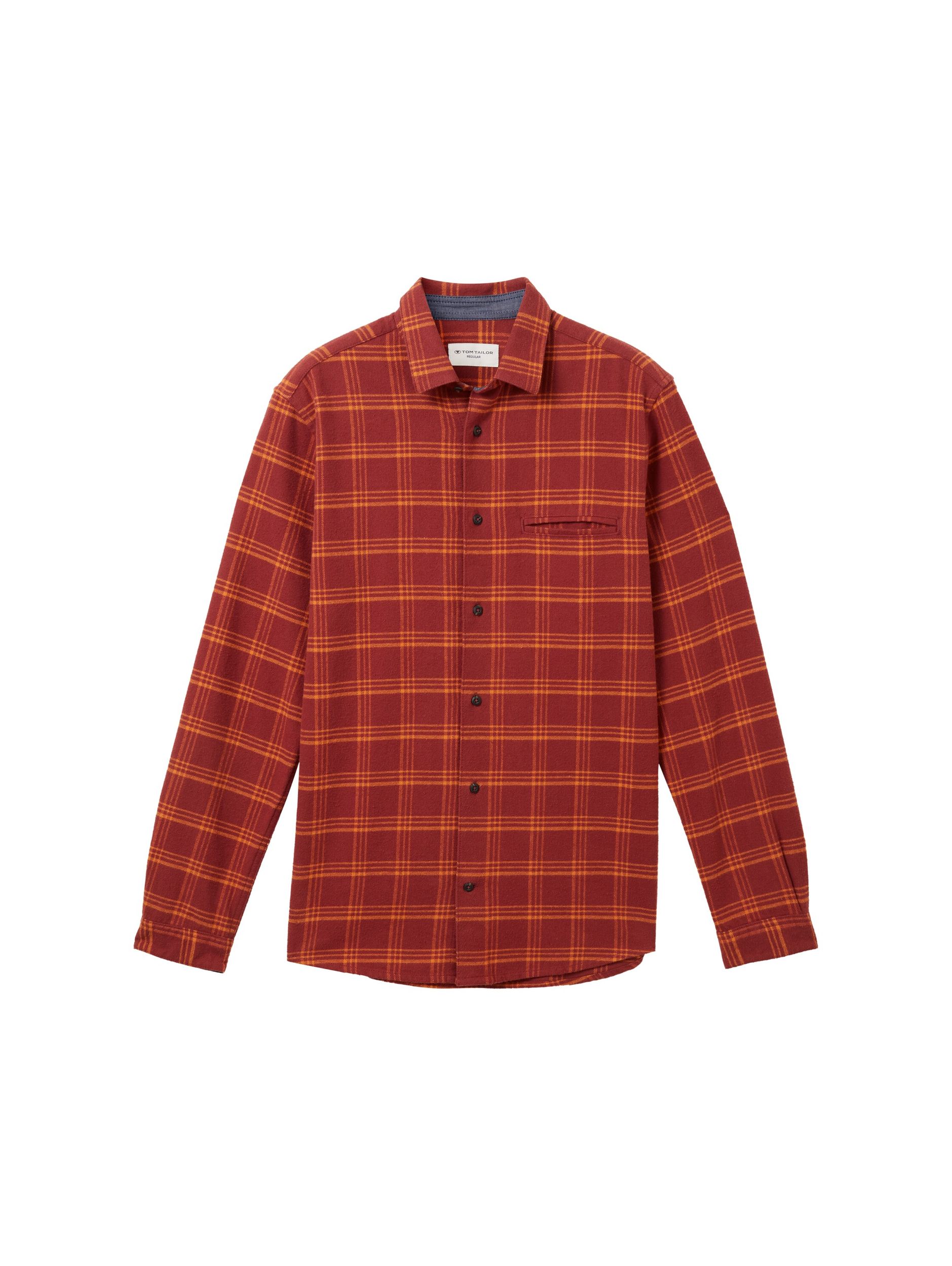 Tom Tailor |  Hemd mit Karomuster | XL | red orange check