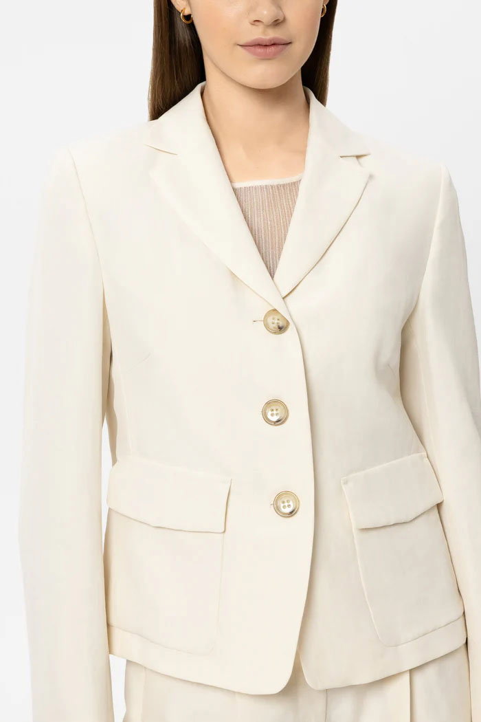 Luisa Cerano Blazer aus Leinen-Mix, milk #4