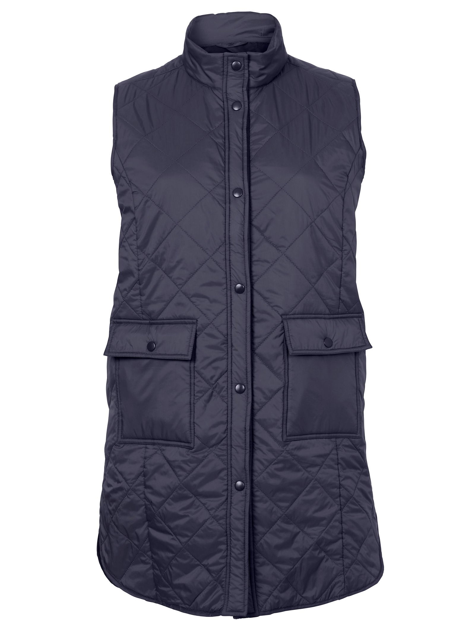 Weste lang Stehkragen Knöpfe