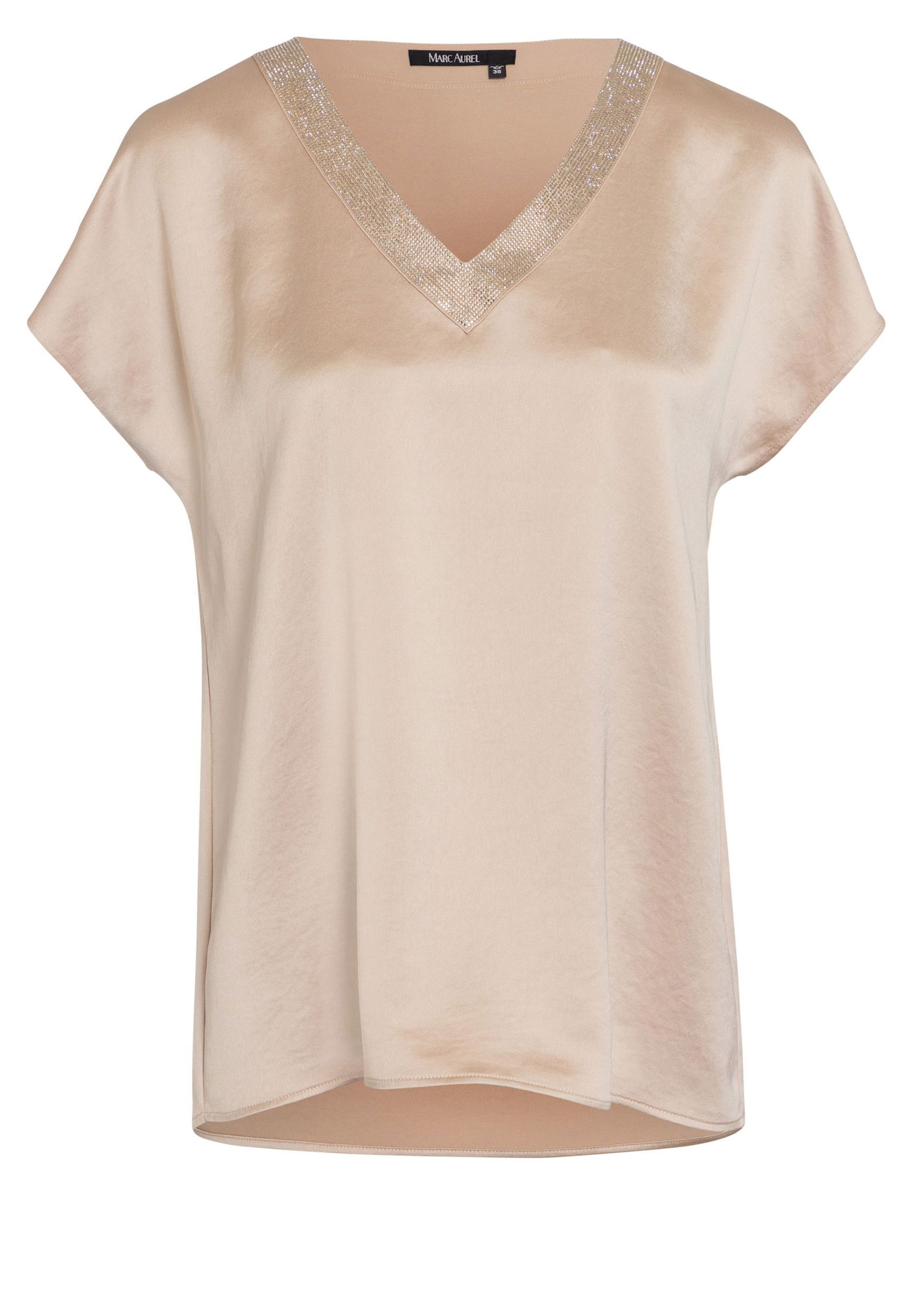 98321816fc0698a9265ac7ea2a89272e Marc Aurel |  Marc Aurel Druckbluse  | 42 | light taupe