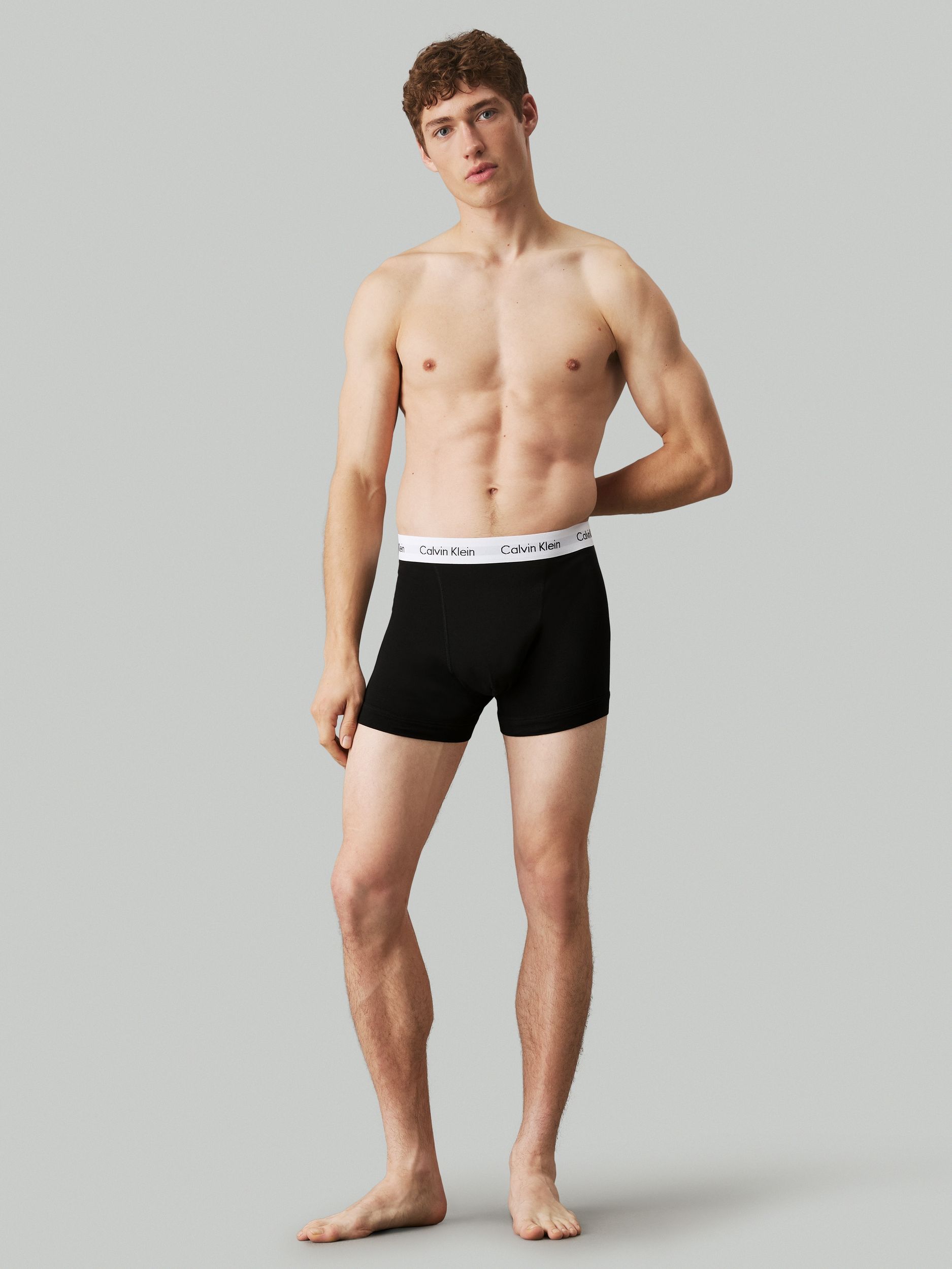 Calvin Klein |  Calvin Klein 3er Pack Boxershorts "Cotton Classics" | M | b- blk, hemisphere bl, ash wbs