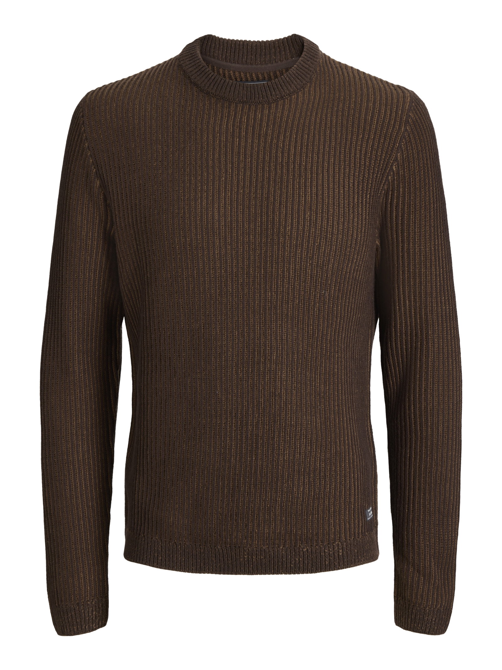 JJEDOVER KNIT CREW NECK SN, Cocoa/Twist w. Mulch #1