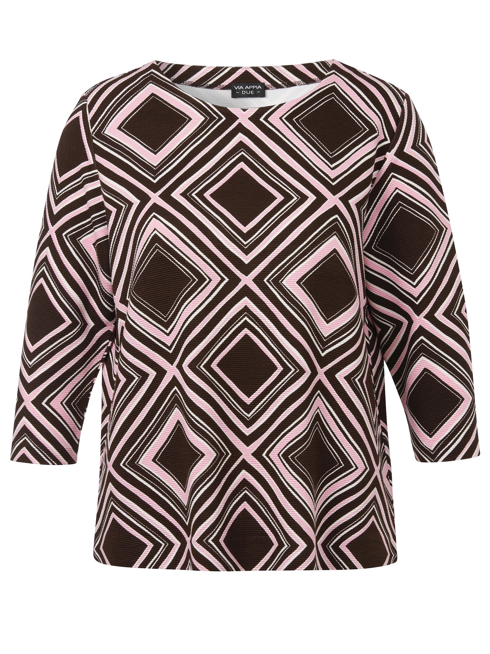 Sweatshirt Rundhals 1/1 Arm Druck, kaffee multicolor #1