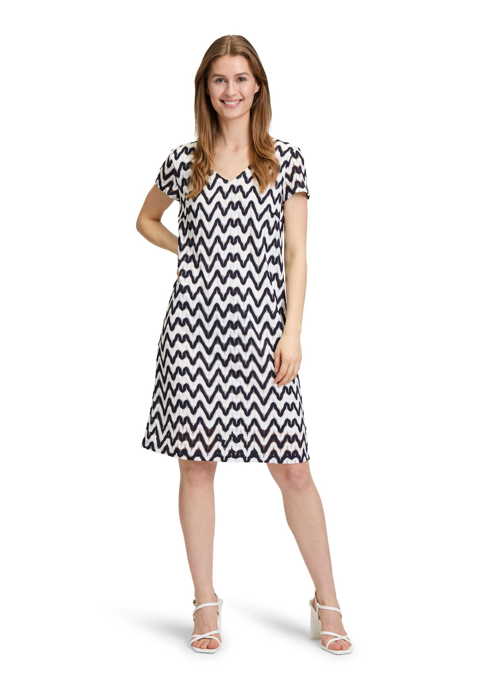Betty Barclay |  Betty Barclay Freizeitkleid  | 44 | dunkelblau/weiß