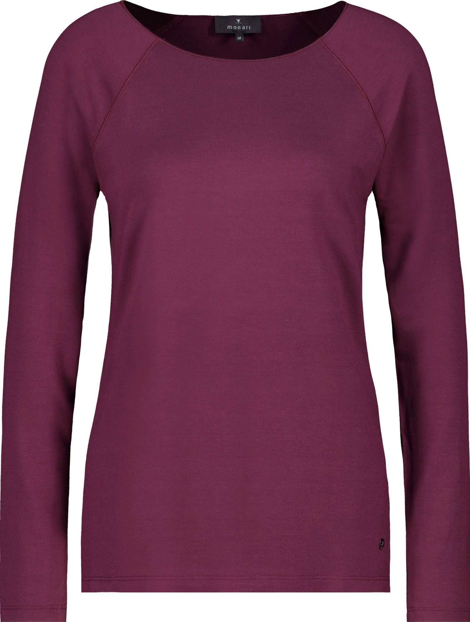 Monari | Monari Basic-Langarmshirt | 36 | bordeaux