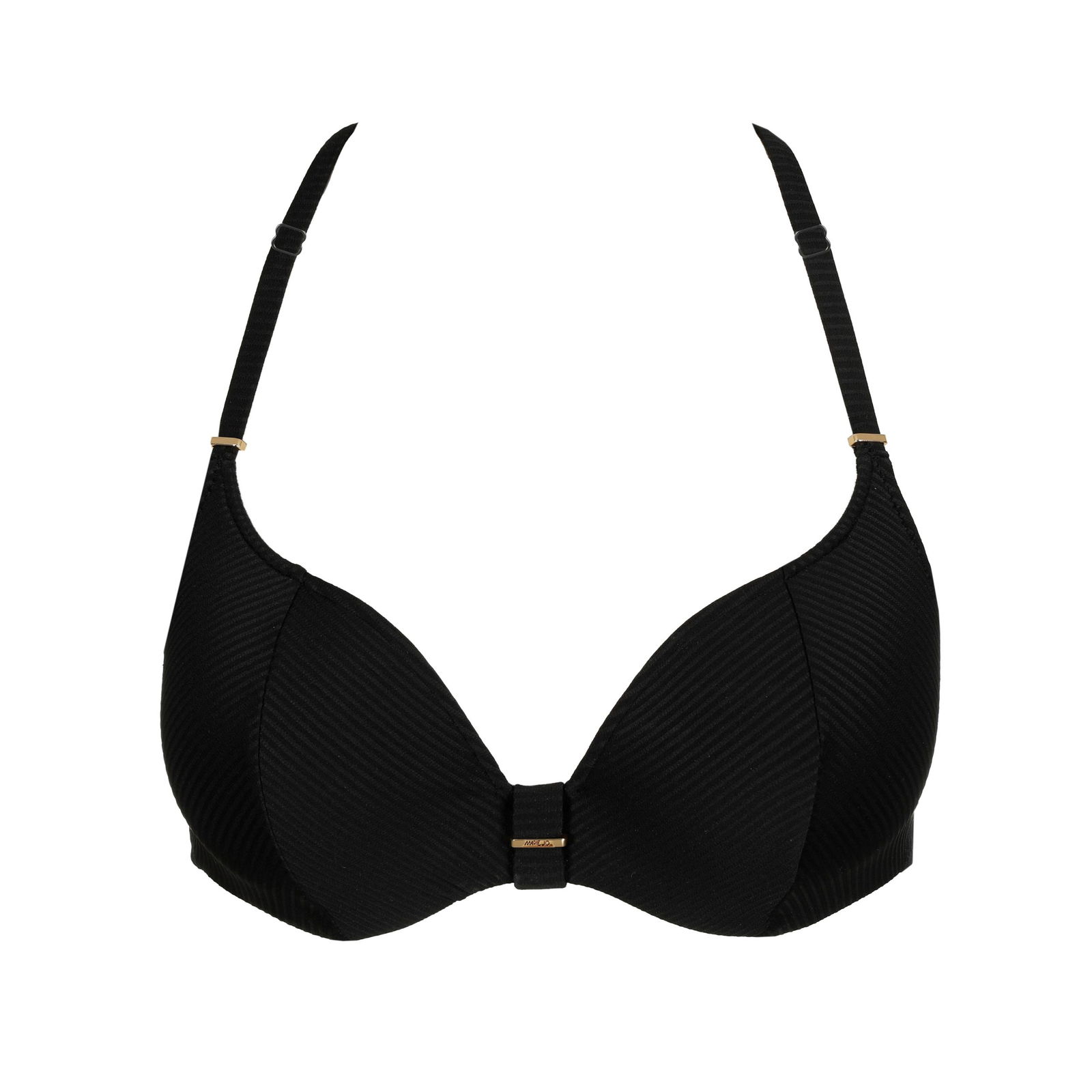 |  CASSIE schwarz Unterlegter Bikini Herzform | 75/F | schwarz