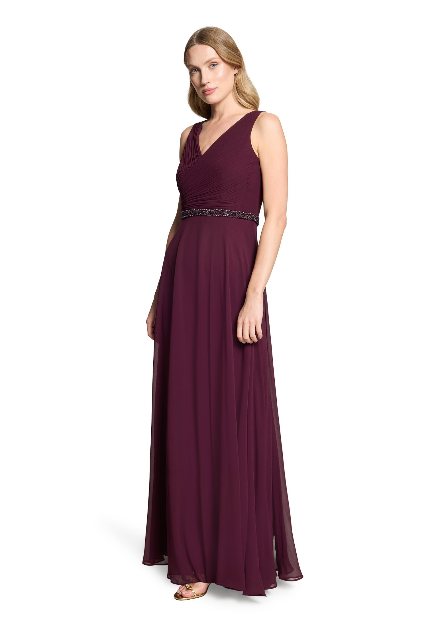 Kleid Lang ohne Arm, Strong Aubergine #5