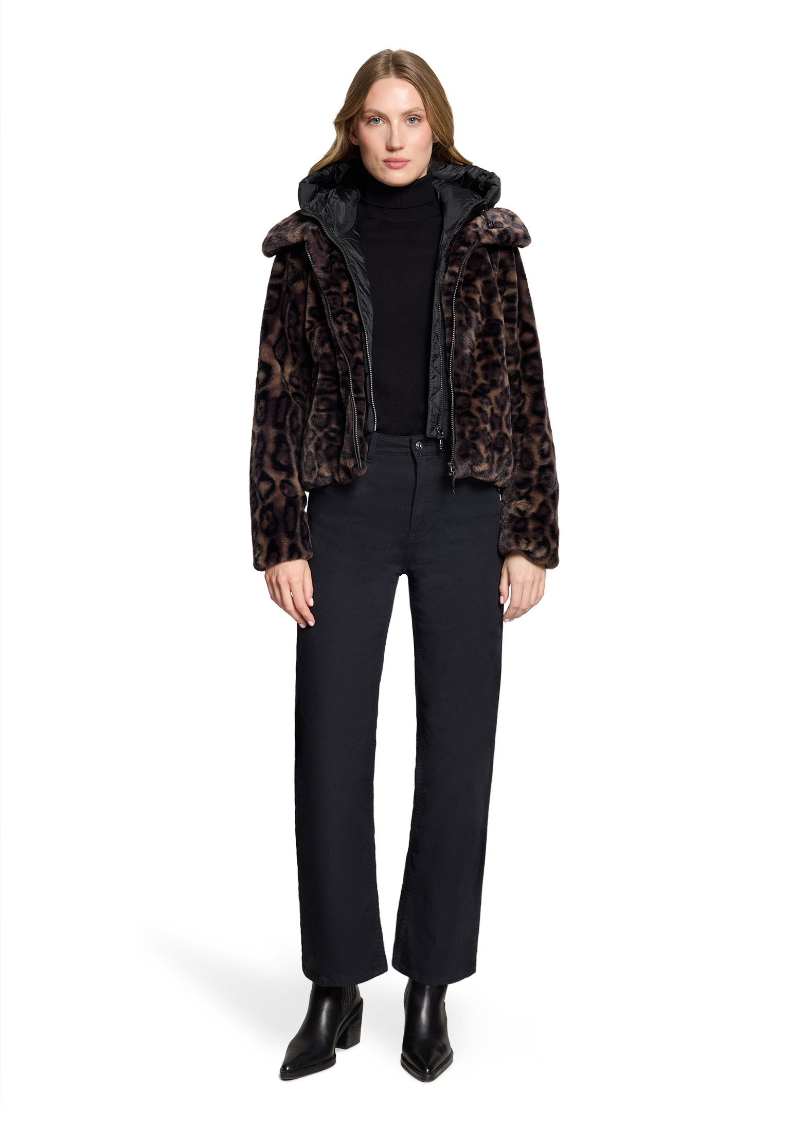 Jacke PlUEsch, Taupe/Black #5