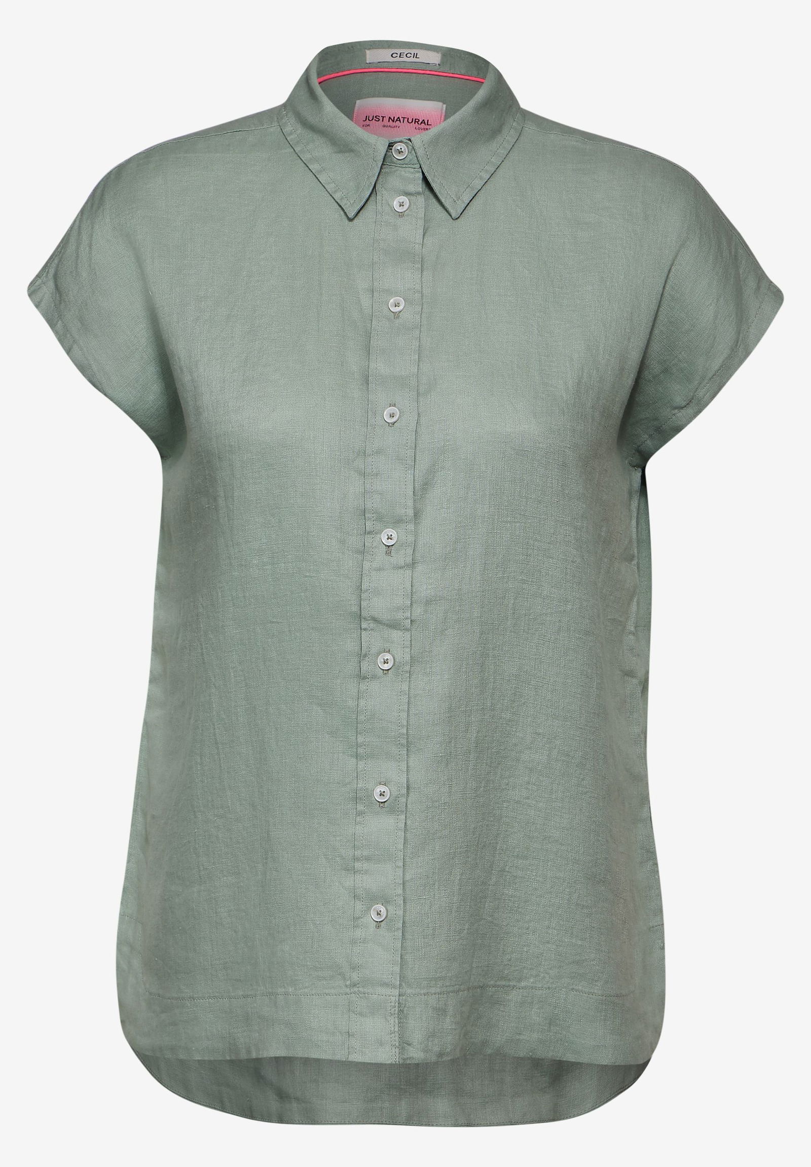 CECIL |  CECIL Bluse aus Leinen  | L | grün