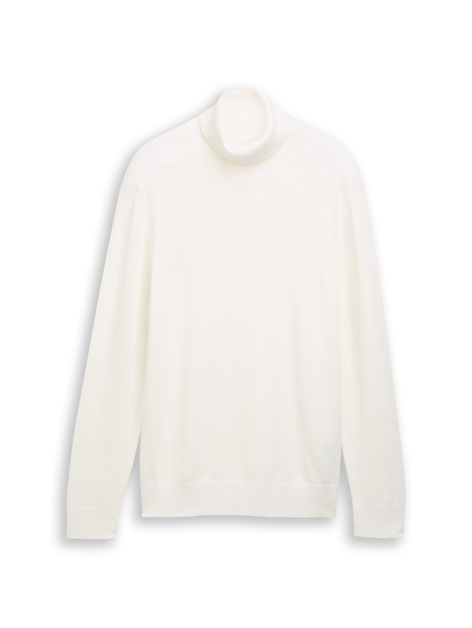 basic turtleneck knit, Wool White #1