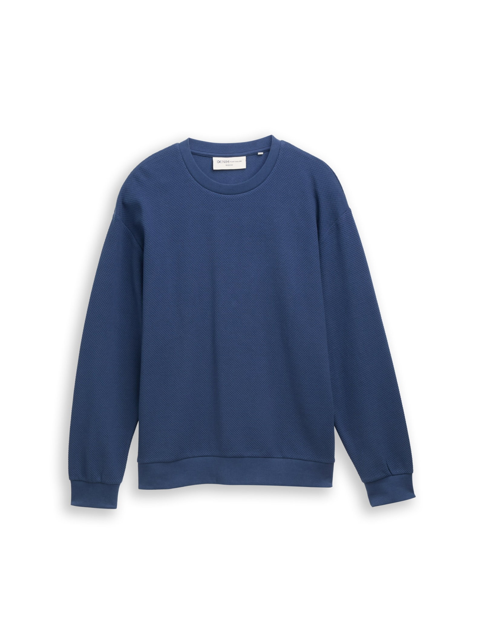 structured crew neck sweatshir, Ocean Night Blue #1