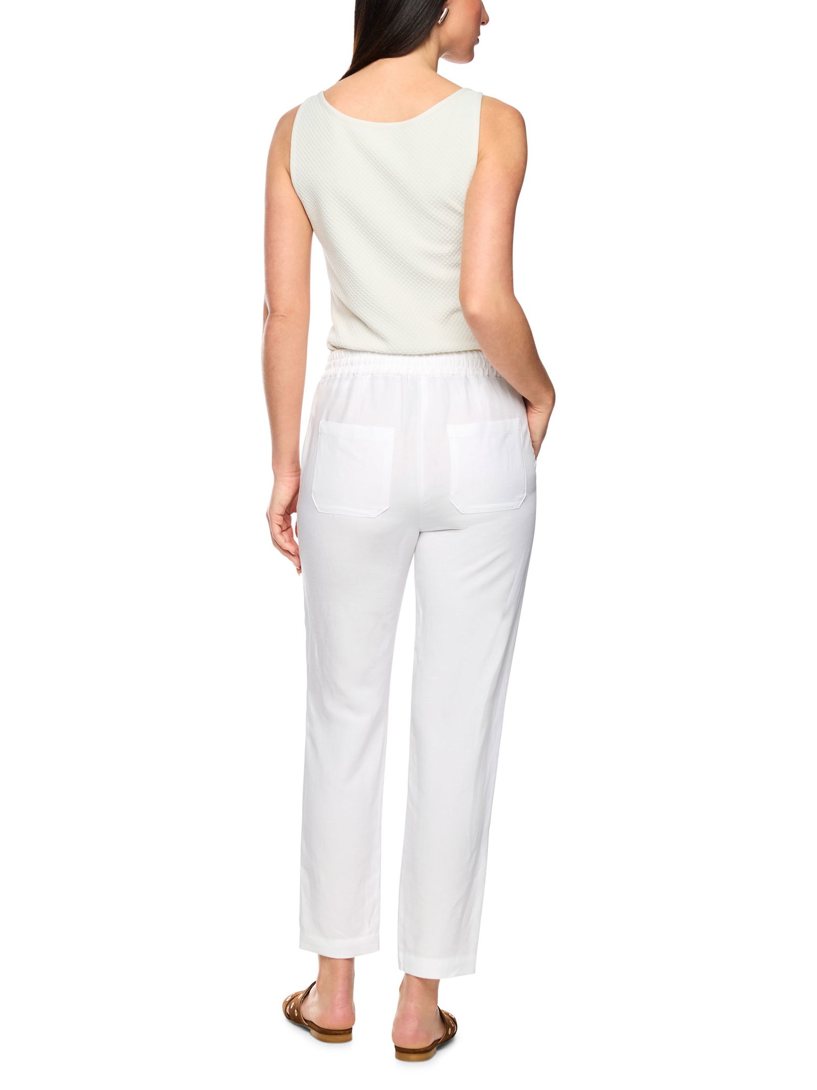 Marc Cain Pants |  Marc Cain Pants Leinenhose  | 42 | white