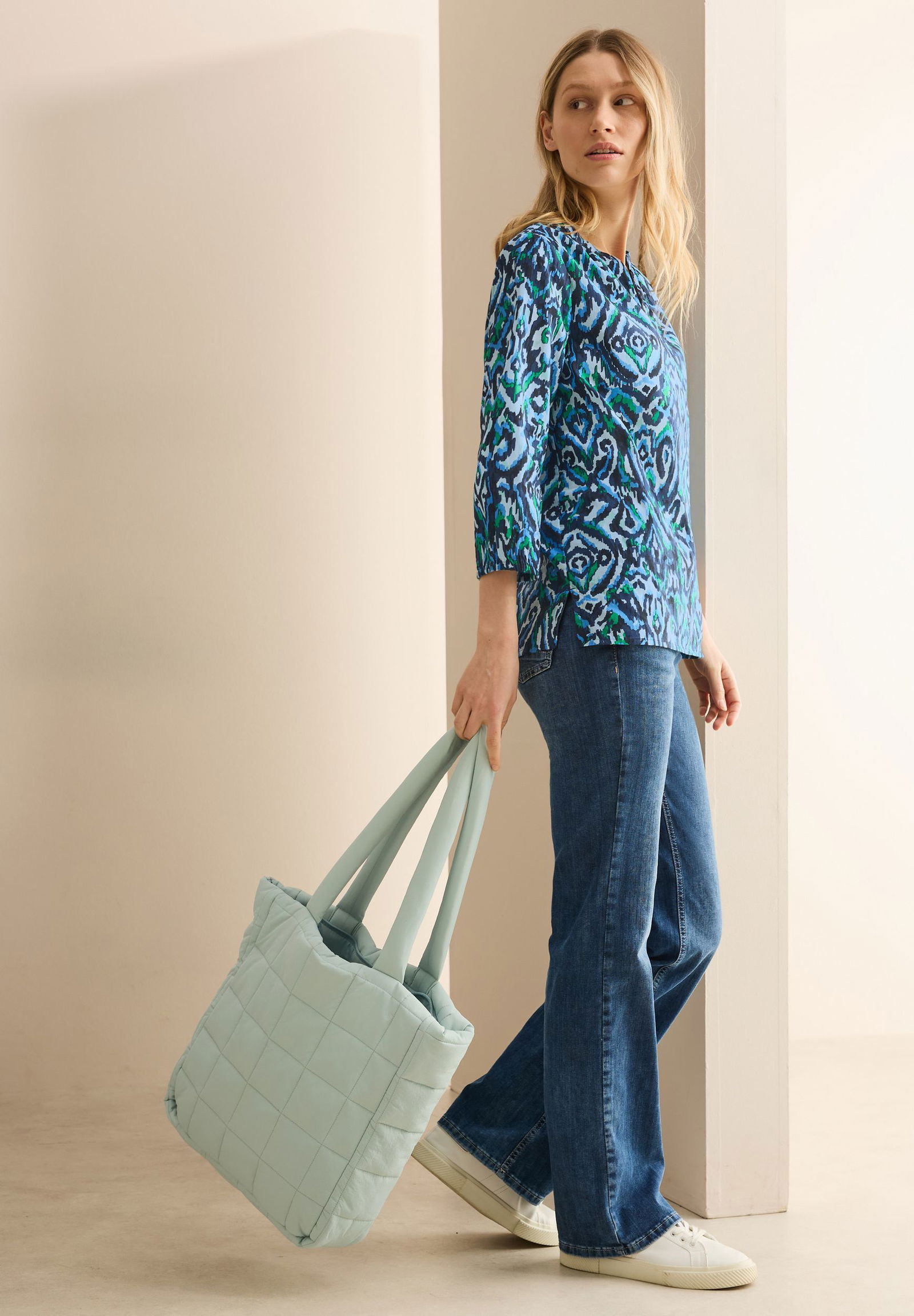 CECIL |  CECIL Druckbluse  | S | universal blue