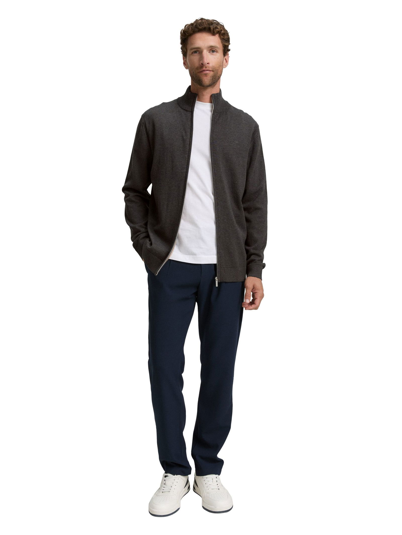 Tom Tailor | Tom Tailor Strickjacke | Cardigan | M | black grey melange