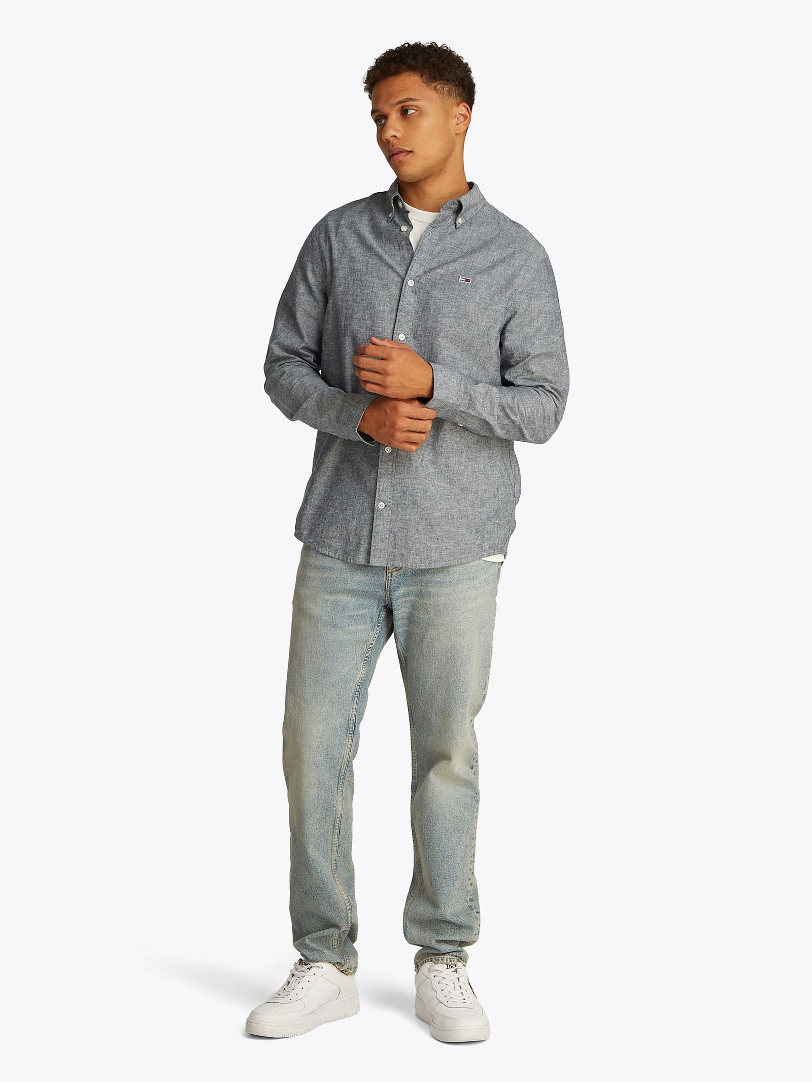 Tommy Jeans |  Tommy Jeans Hemd Super Slim Fit  | L | dark night navy