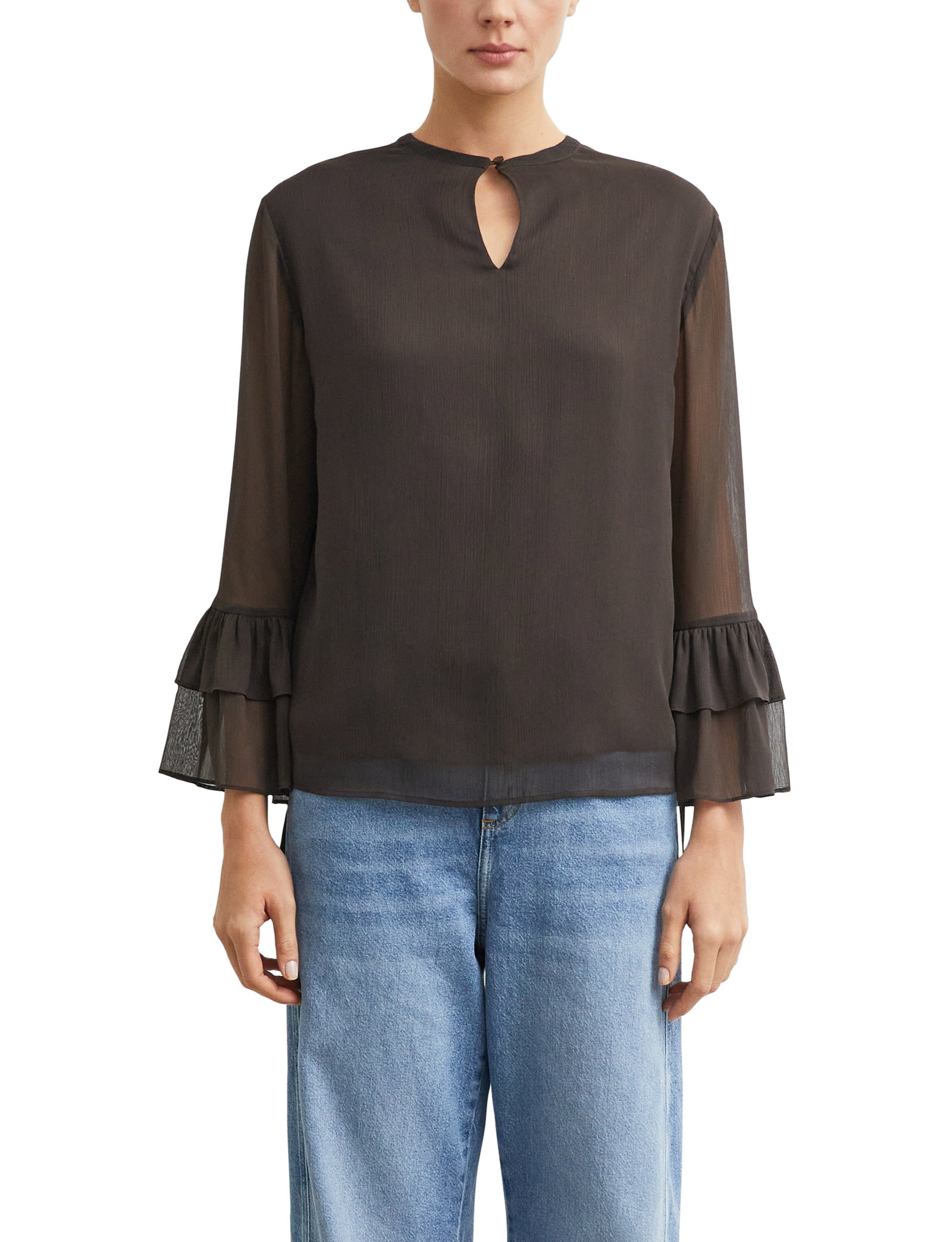 Bluse, BROWN #1