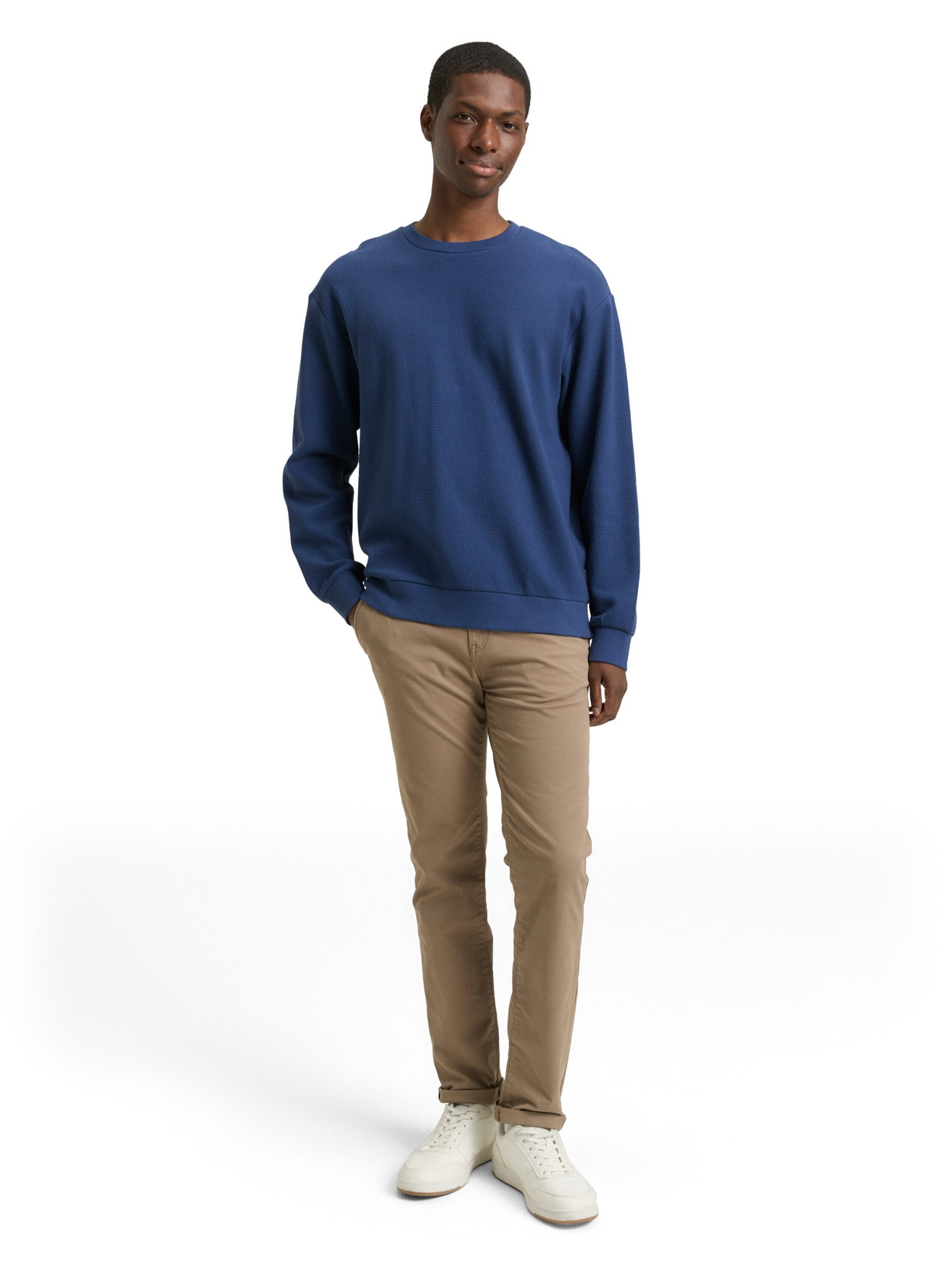 structured crew neck sweatshir, Ocean Night Blue #3