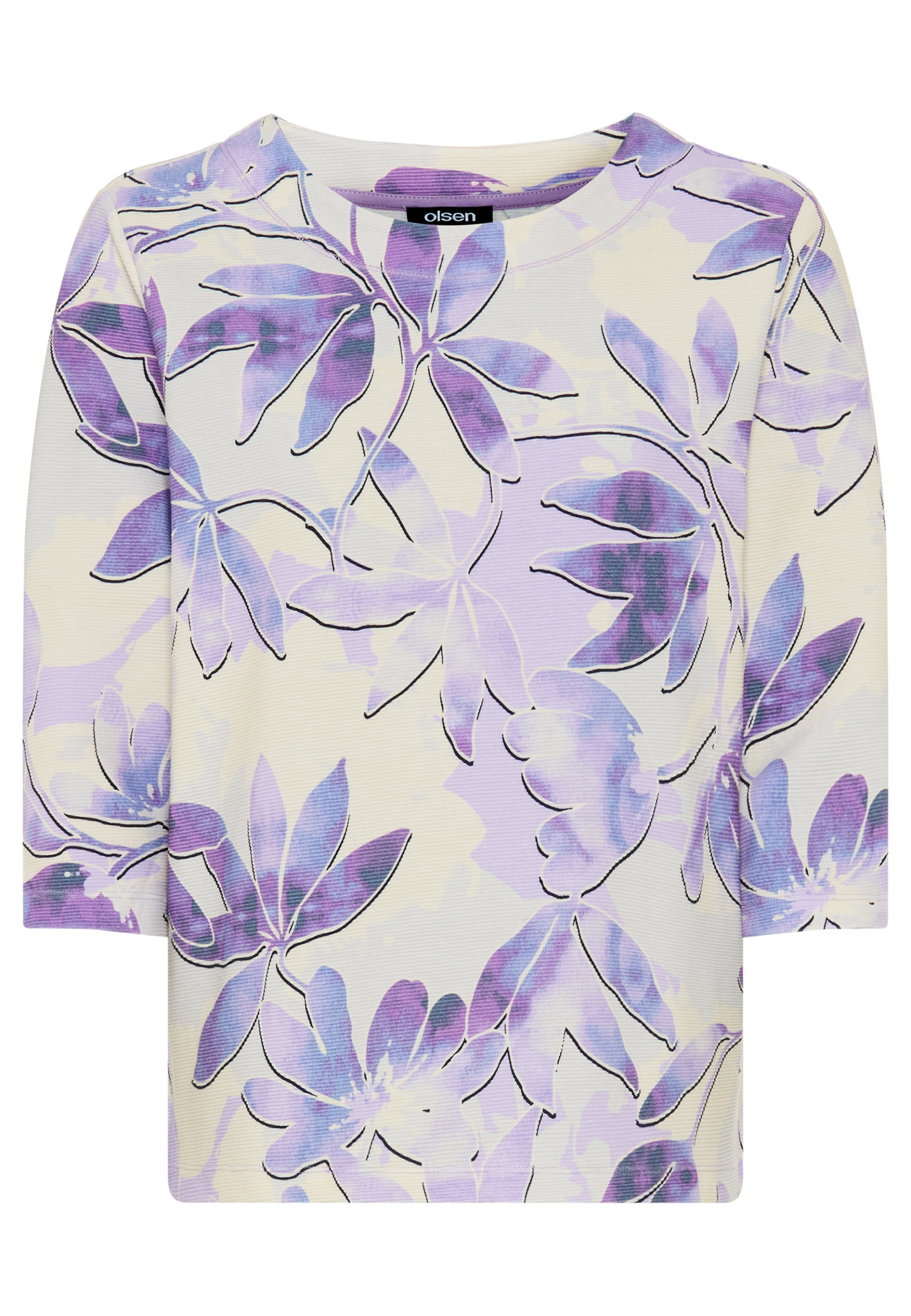 Sweatshirt Long Sleeves, Purple Rose #1